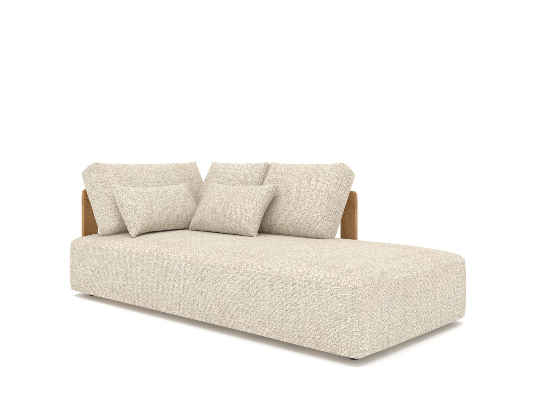 Ensemble de jardin Rafa - teck - tissu beige - GS