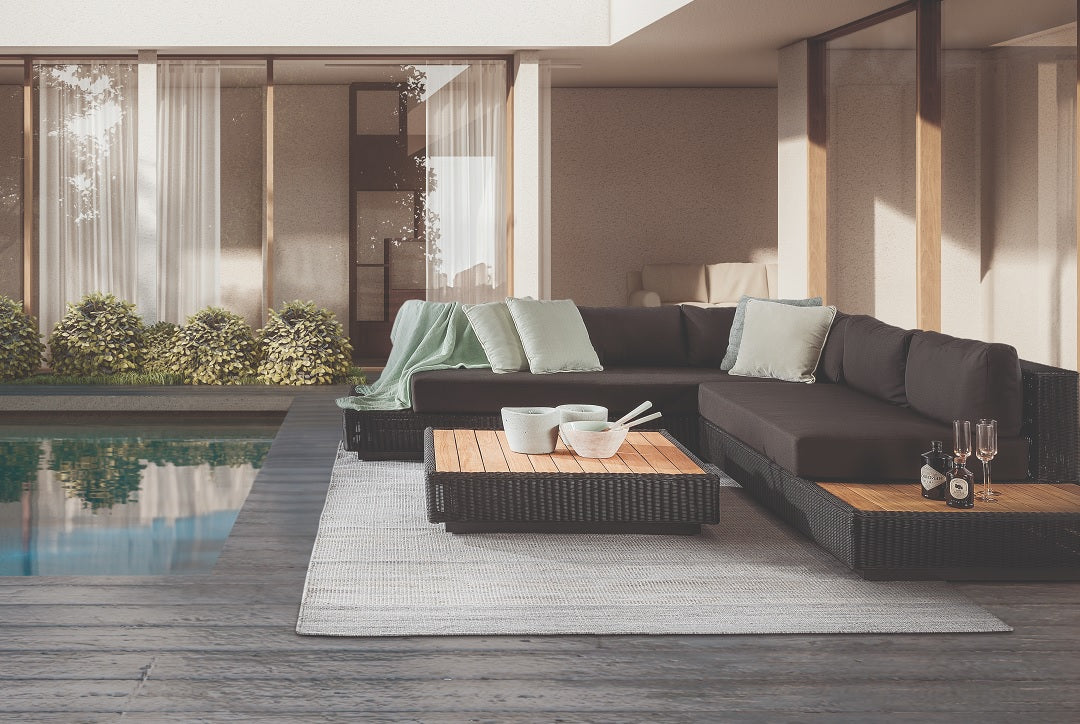 Outdoor lounge set Flo zwart - PRN