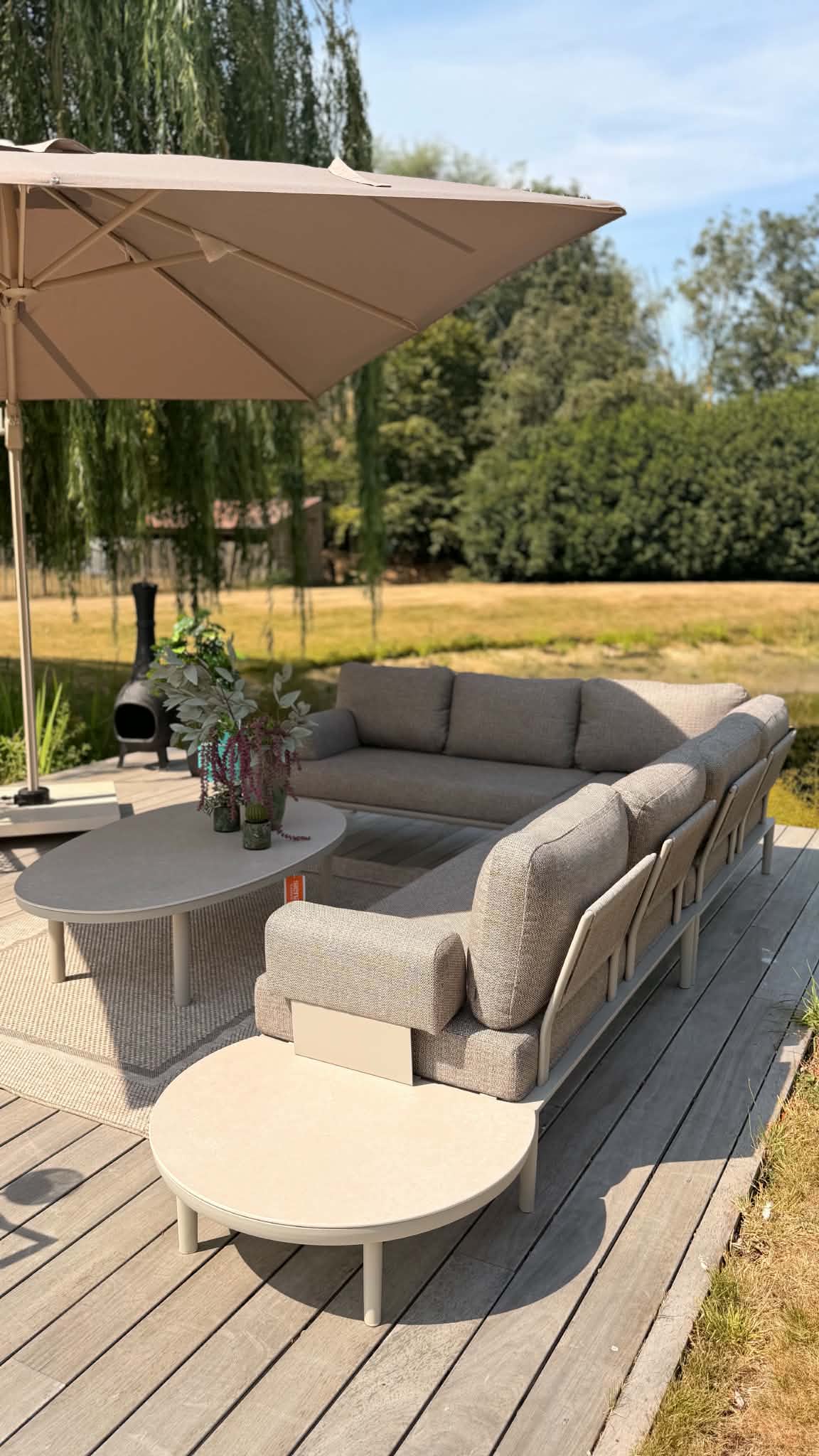 Outdoor loungeset/hoeksalon Caldera alu - toonzaalmodel - unieke kans!