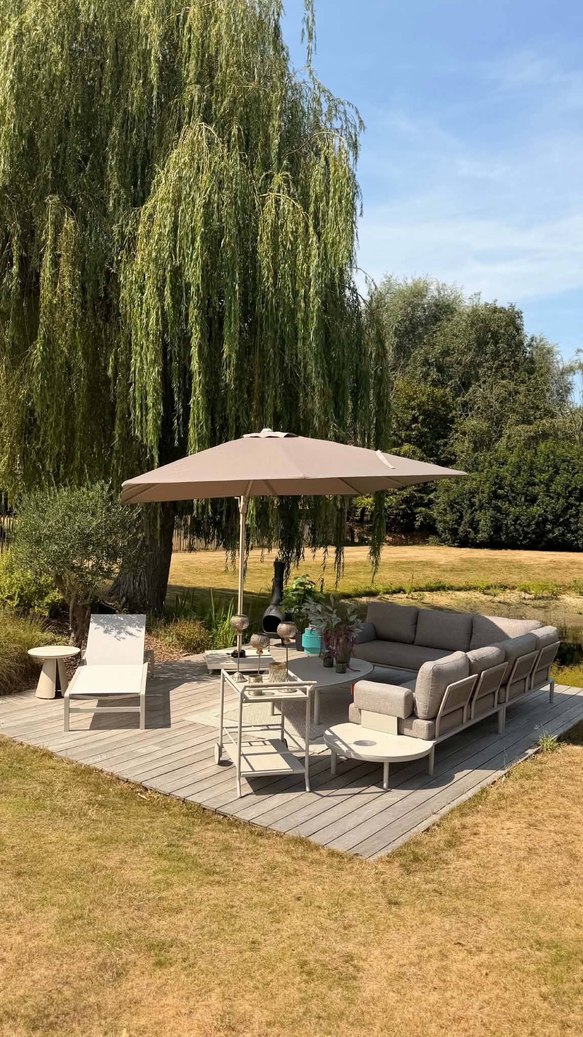 Outdoor loungeset/hoeksalon Caldera alu - toonzaalmodel - unieke kans!