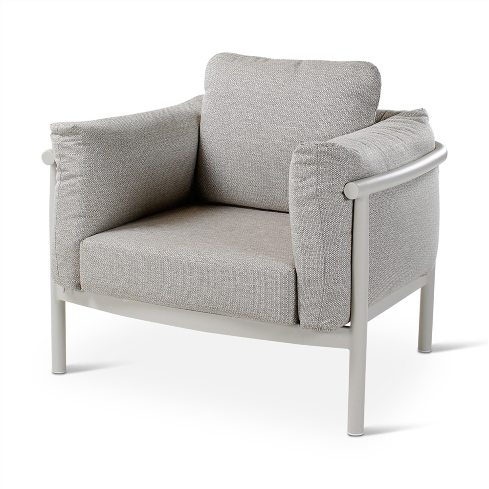 Lounge zetel outdoor Liv - alu sand - inclusief kussens Dune + cover - VDC