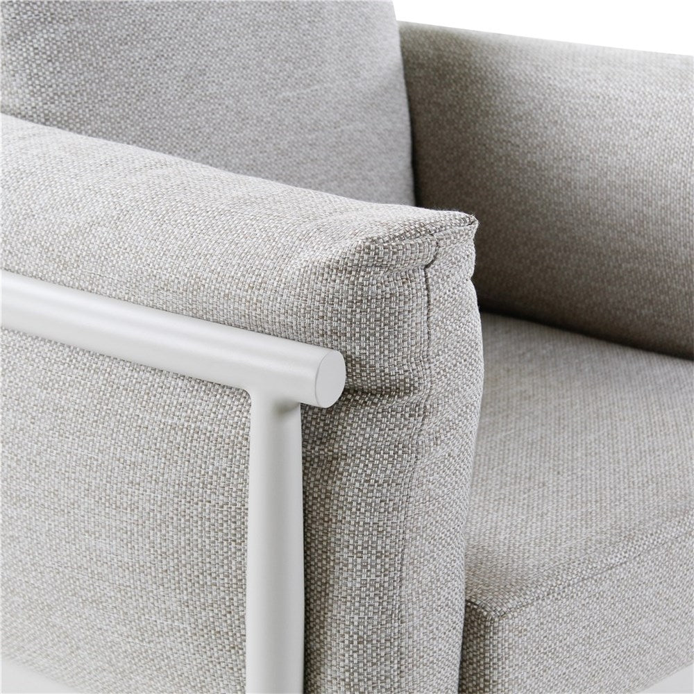 Lounge zetel outdoor Liv - alu sand - inclusief kussens Dune + cover - VDC