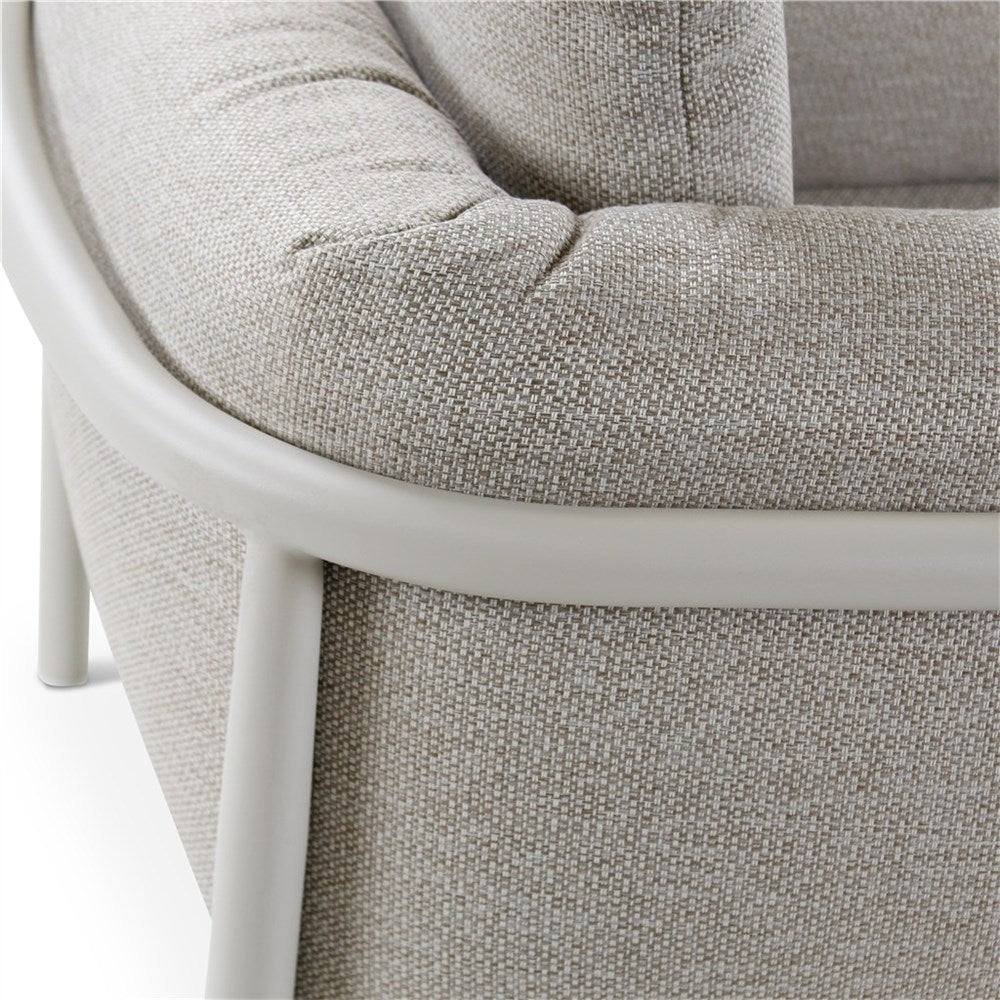 Lounge zetel outdoor Liv - alu sand - inclusief kussens Dune + cover - VDC