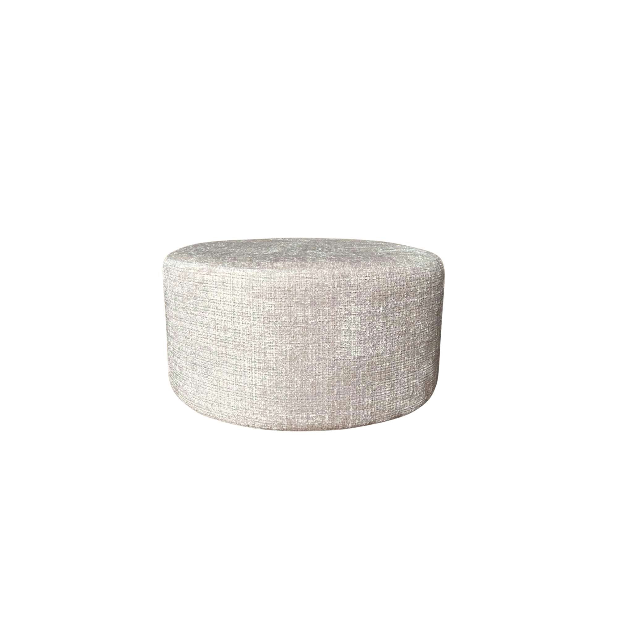 Poef | Rond | 60 cm | Cremona 02 | Beige - STF