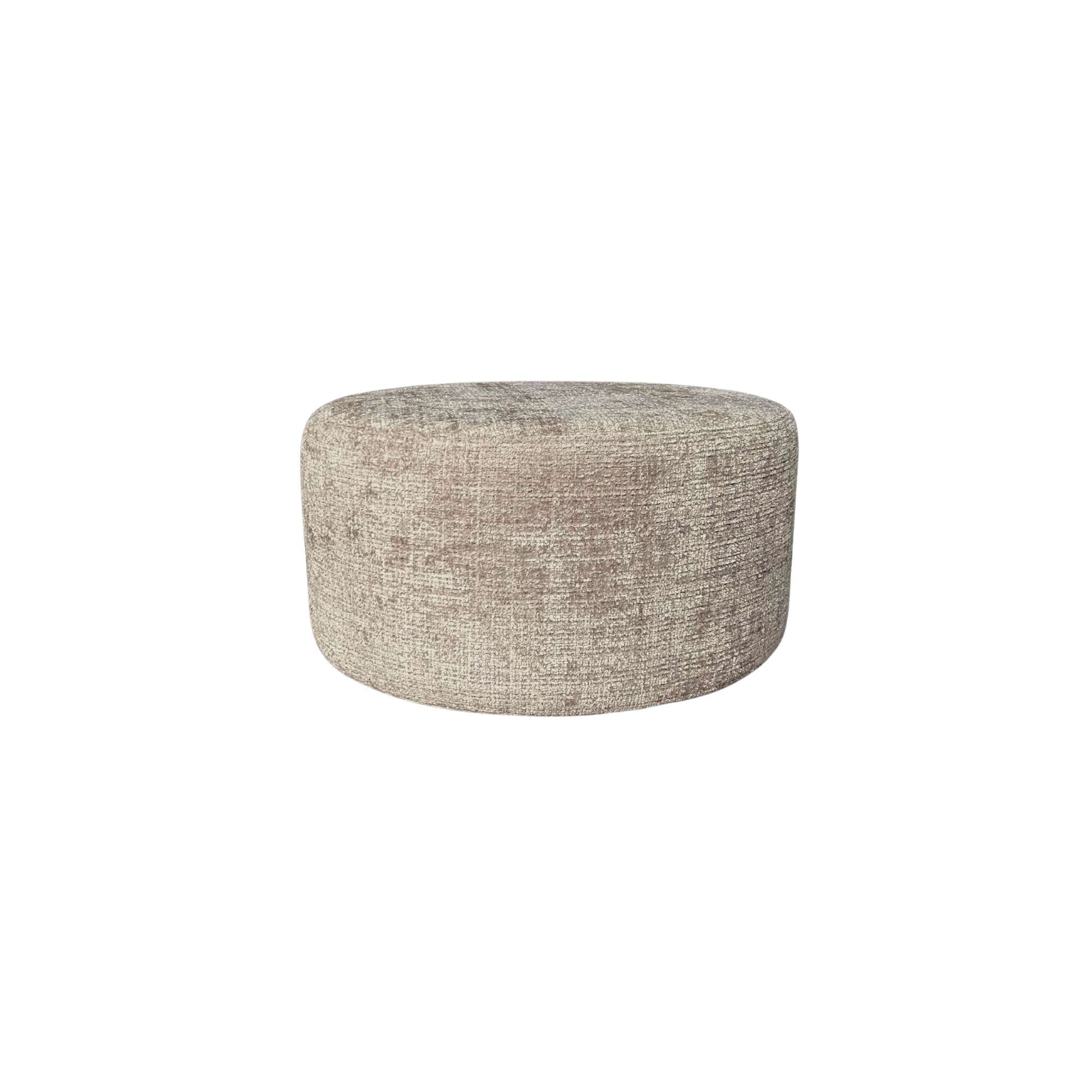 Poef | Rond | 60 cm | Cremona 14 | Taupe - STF