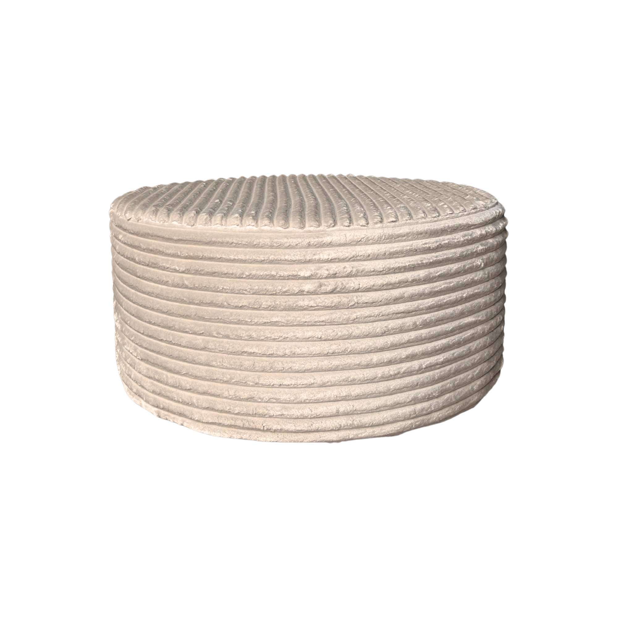 Poef | Rond | 80 cm | Tilia 03 | Beige - STF