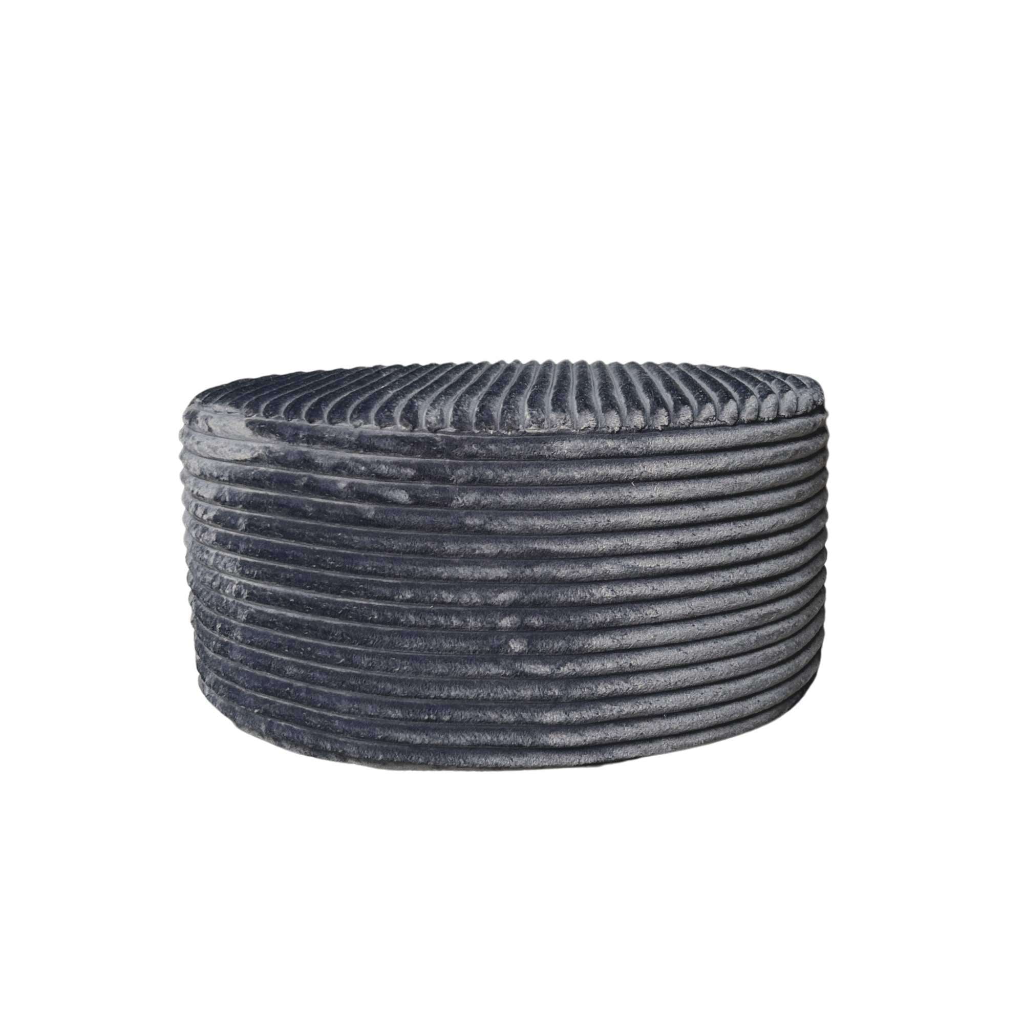 Poef | Rond | 80 cm | Tilia 85 | Antraciet - STF