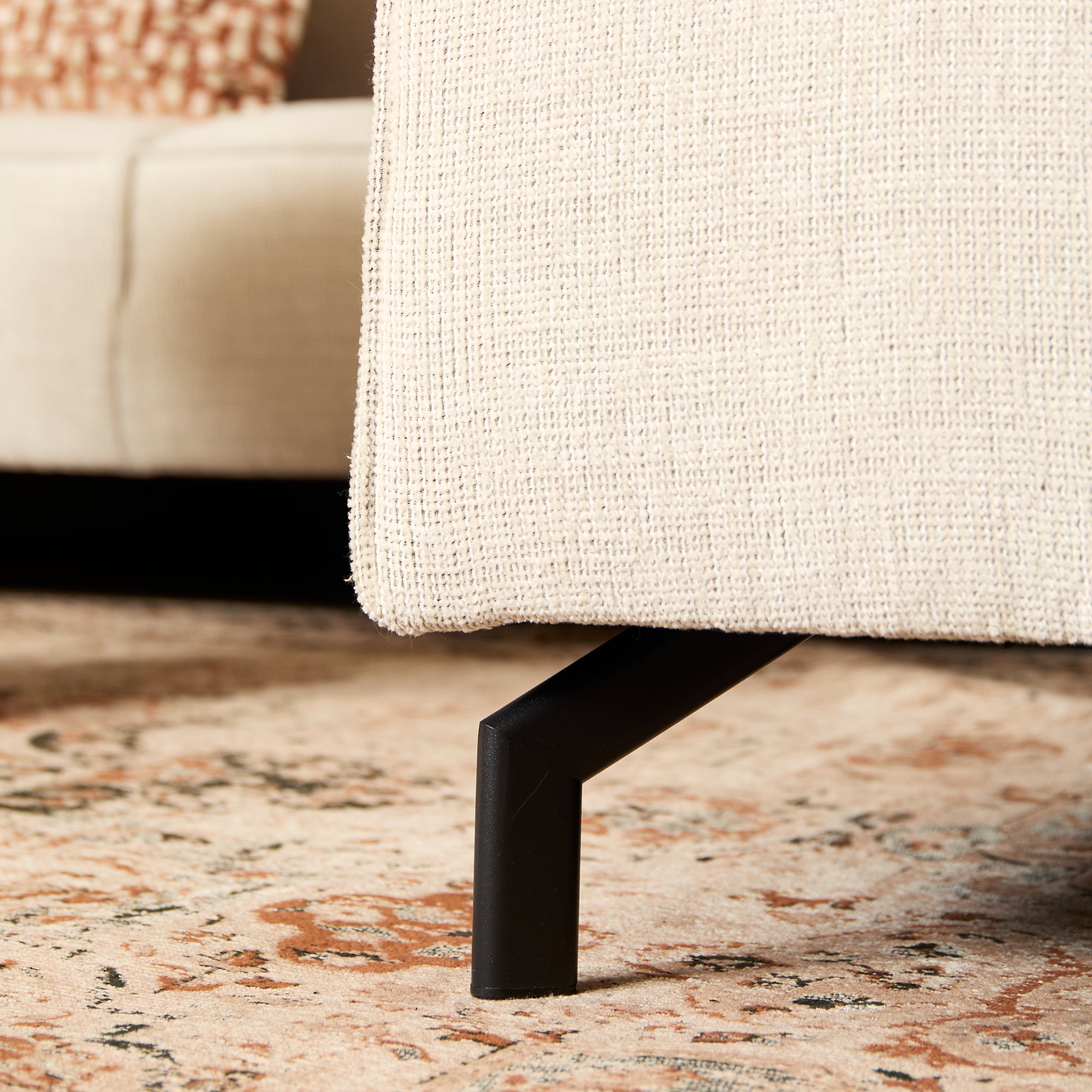 Sofa Floris | ottomane links + 2,5-zit Beige - STF