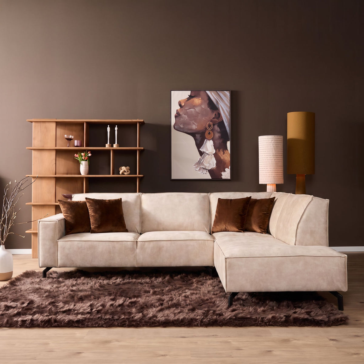 Canapé Floris | 2,5 places + pouf droit - STF