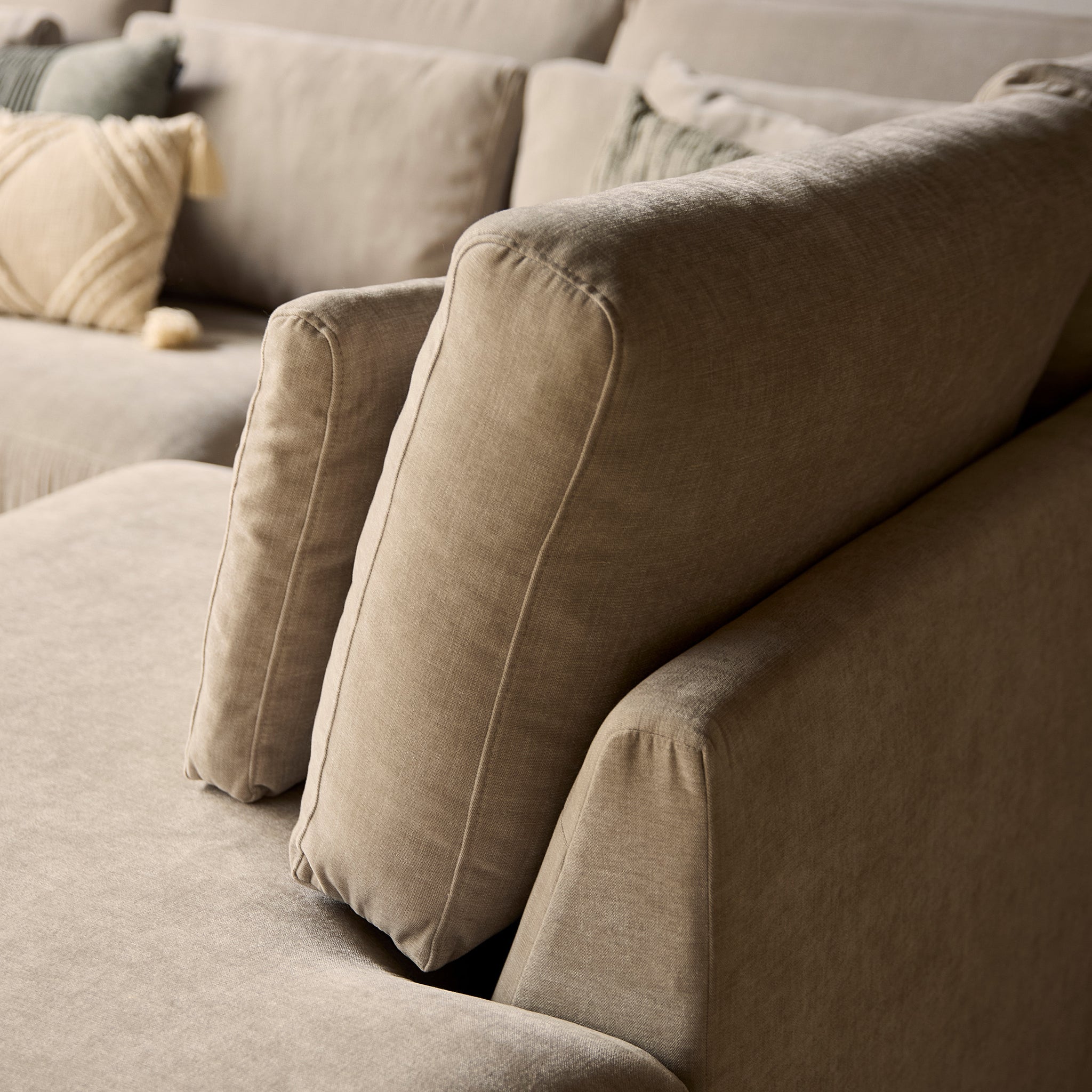 Sofa Jesse | 2,5-zit + Ottomane rechts | Beige - STF
