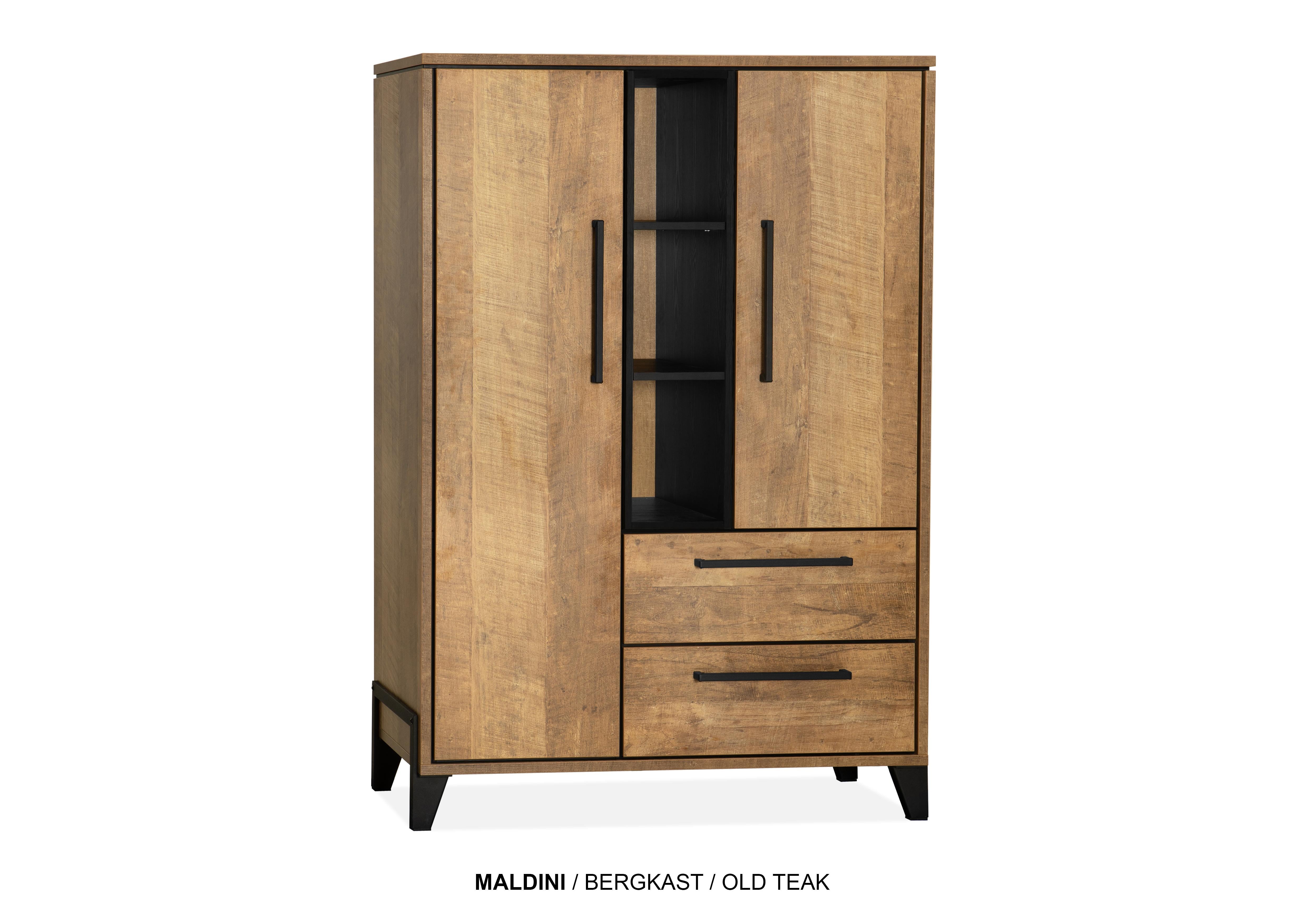 Bergkast Maldini MX - 2deuren/2lades/3open vakken