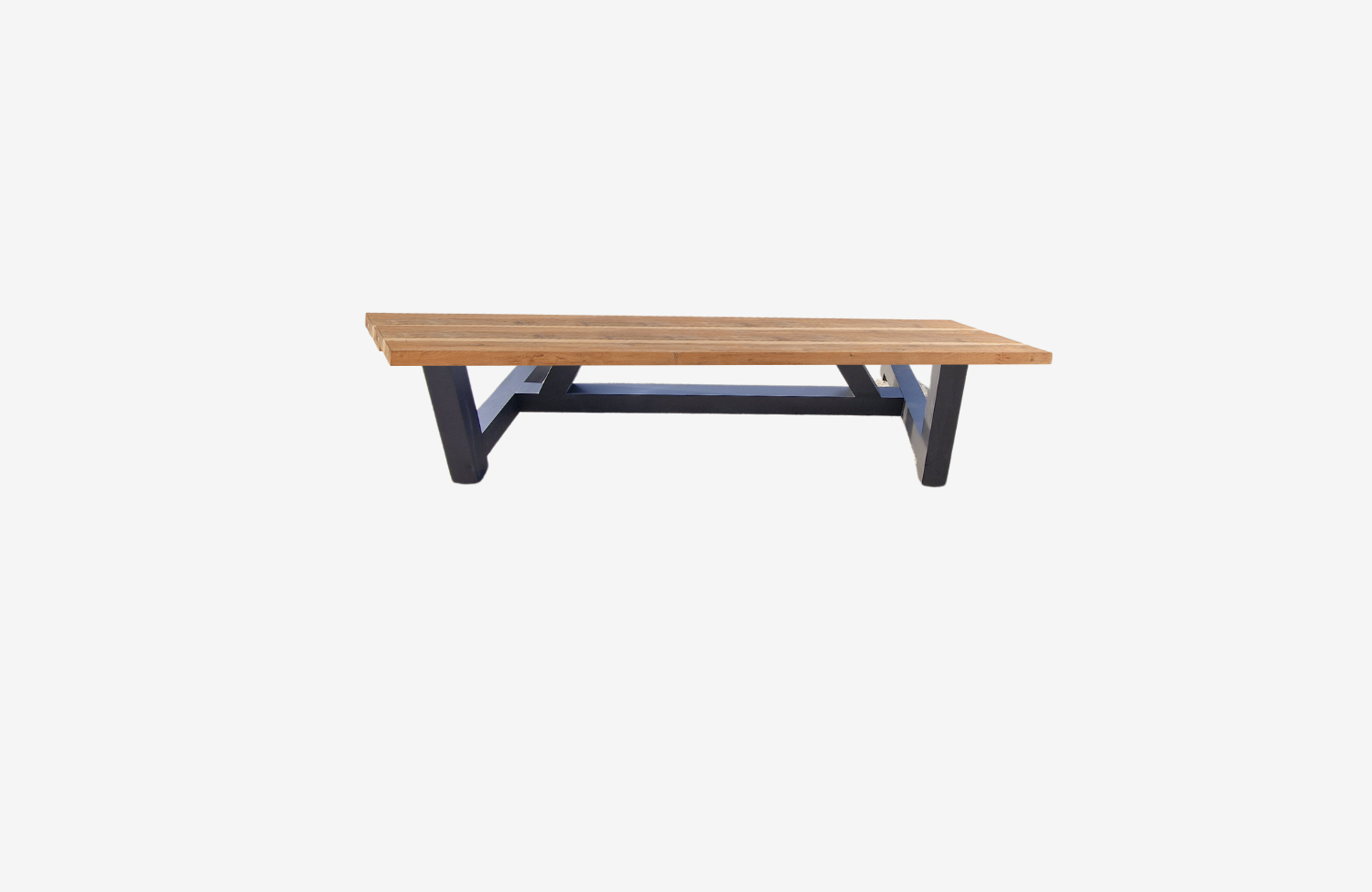 Outdoor bench American Isa alu+teak top - PRN