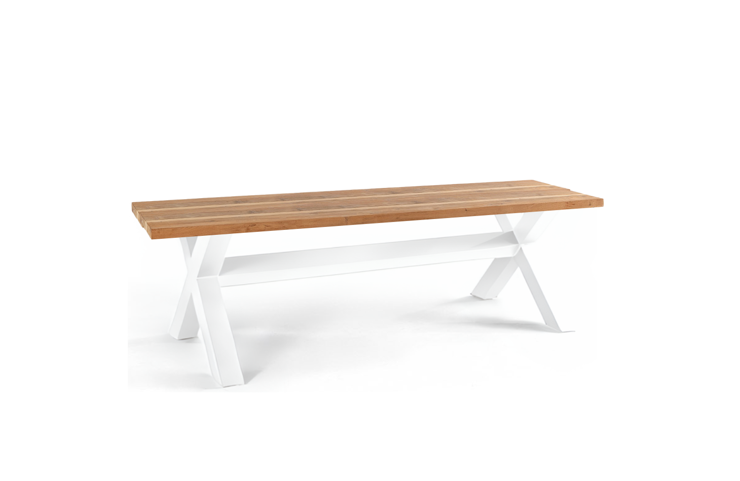 Outdoor bench alu+teak top - PRN