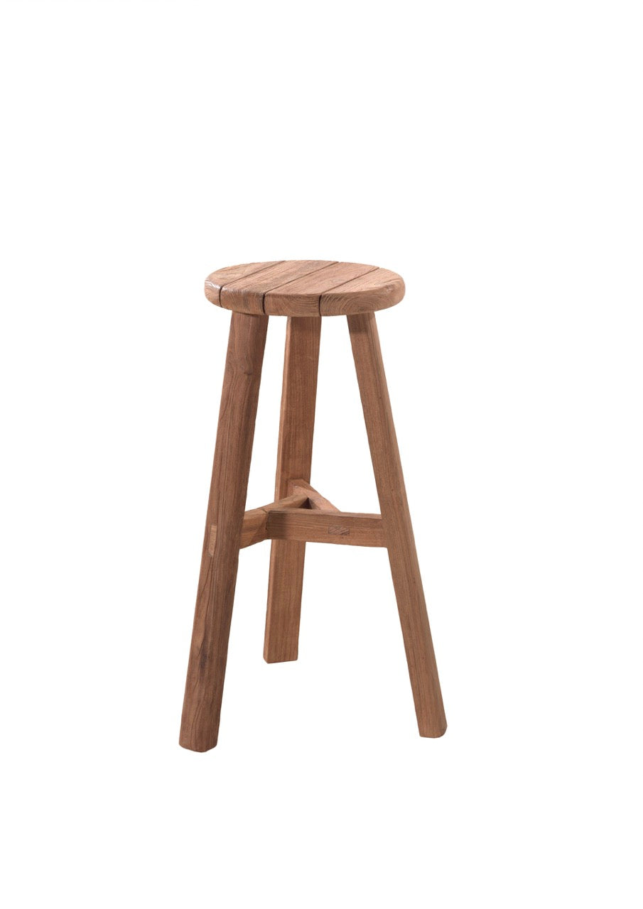 Chaise de bar d'extérieur Ribero en teck - GS