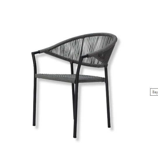 Outdoor stapelbare armstoel Bayo PR: grijs of mosgroen