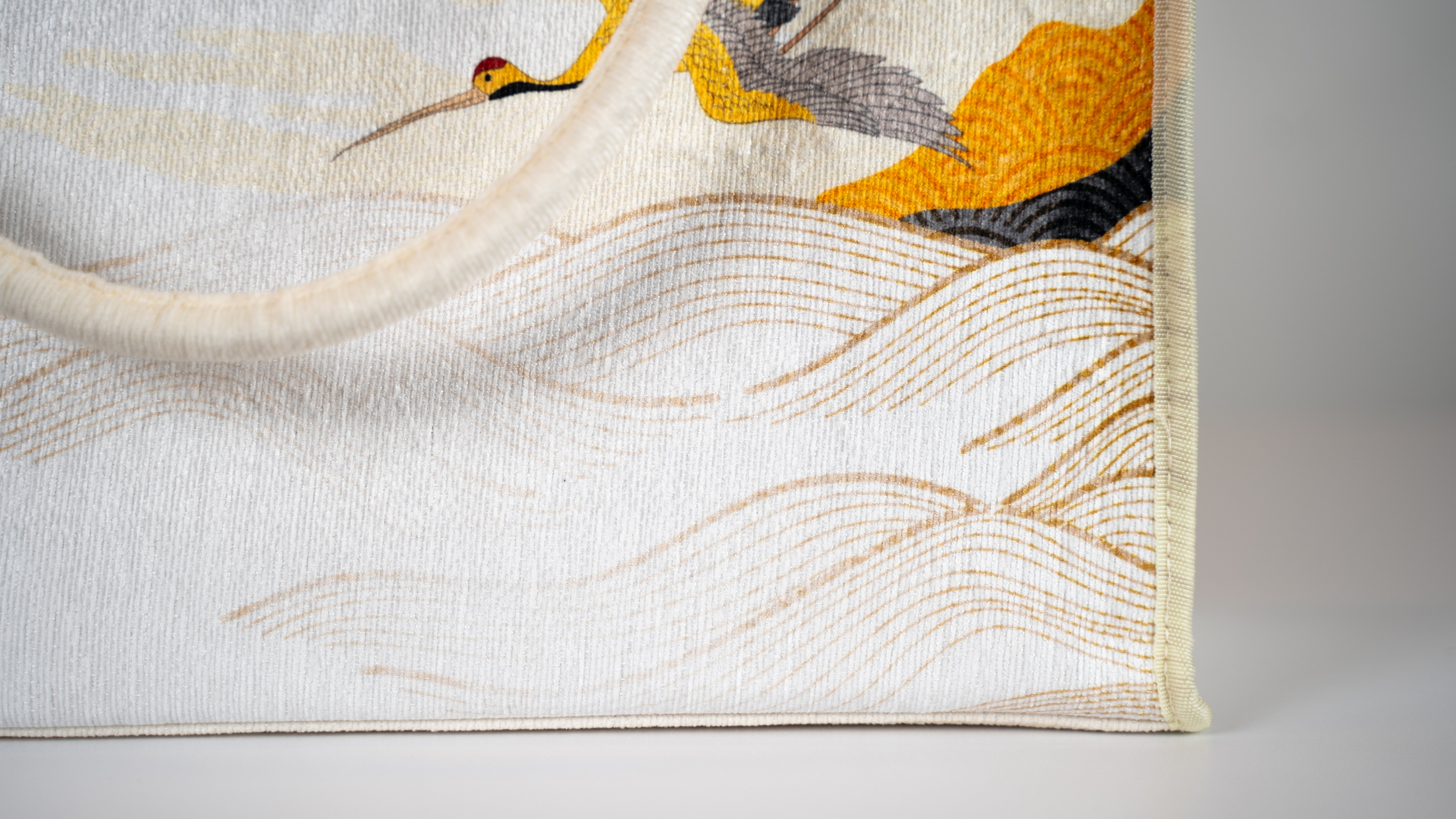 Tapis d'extérieur Oiseaux ocre avec sac