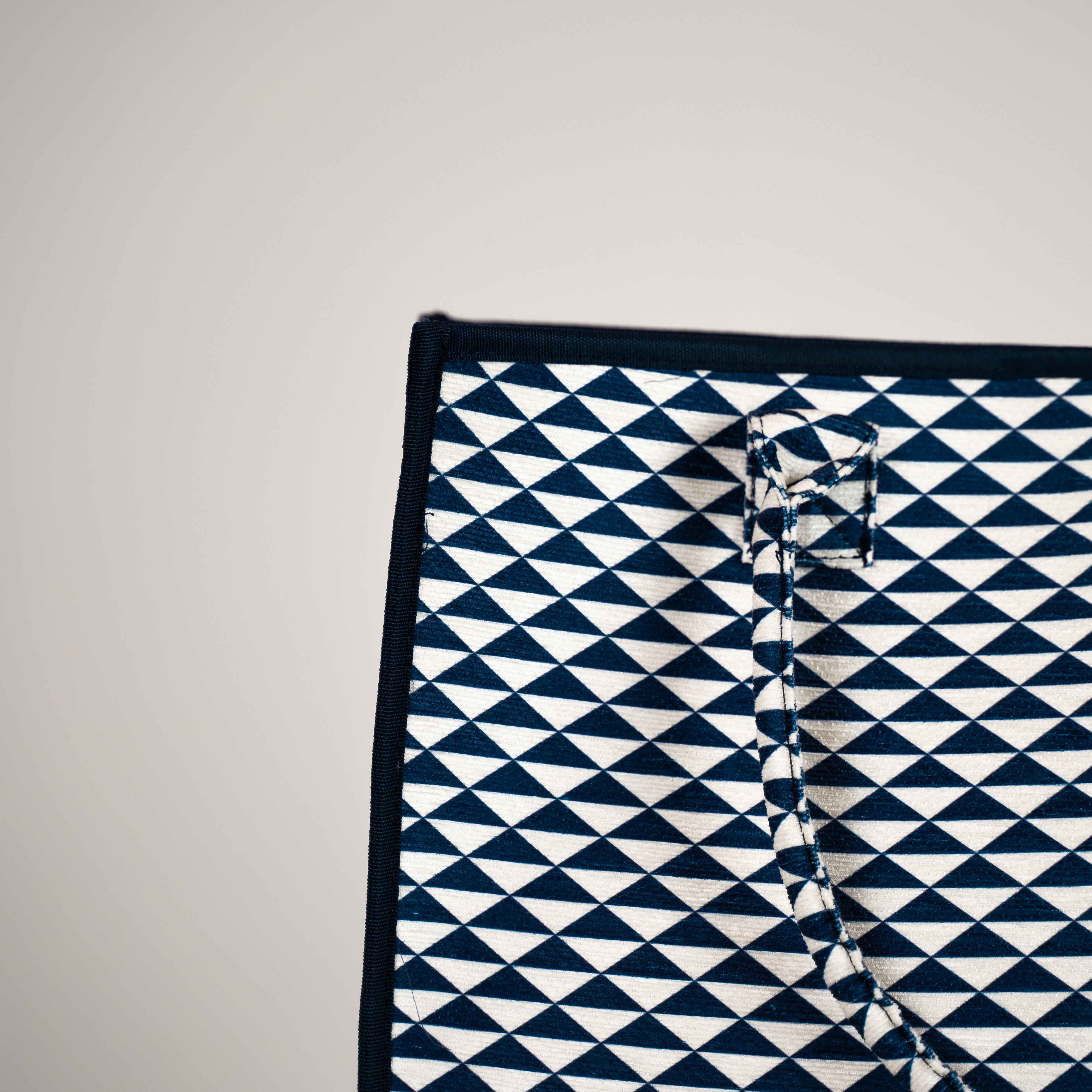 Tapis d'extérieur Triangle bleu denim avec sac