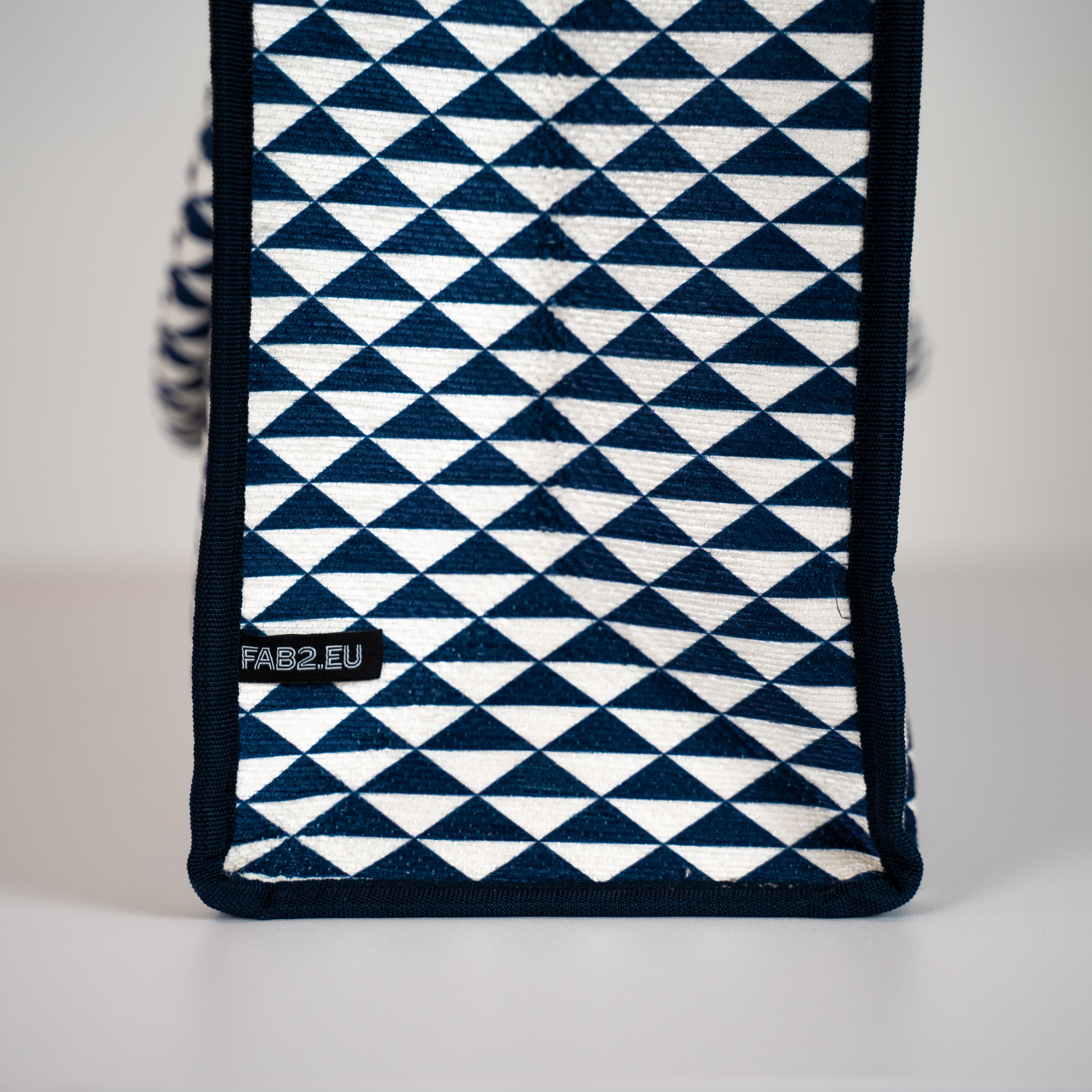 Tapis d'extérieur Triangle bleu denim avec sac