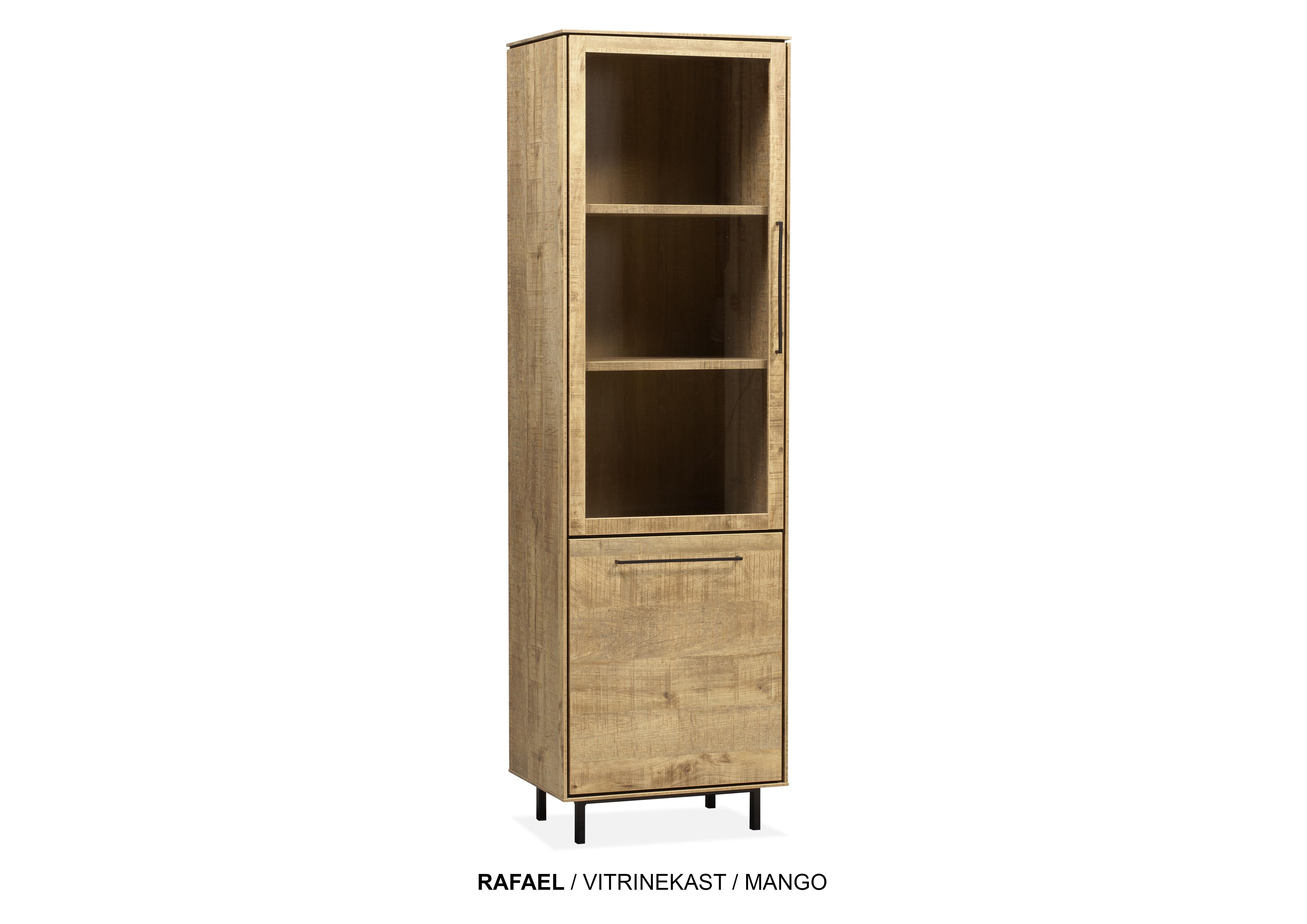 Vitrinekast Rafael MX - 1deur/1deur glas