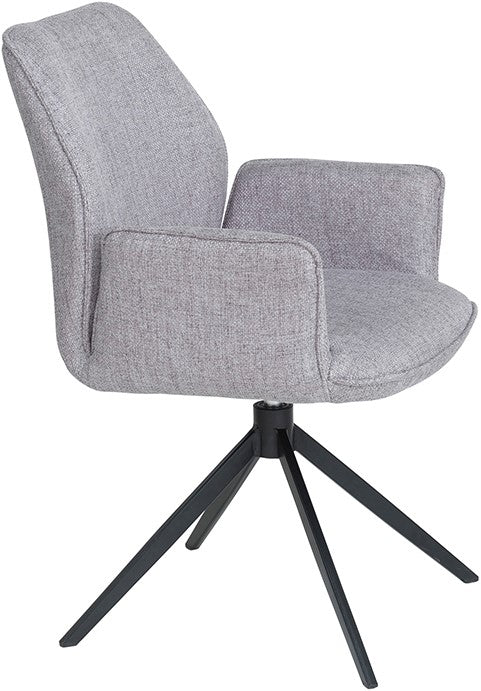 Chaise avec accoudoirs Revi pivotante lotus gris (prix = set de deux) - NW