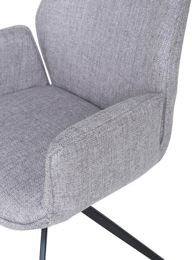 Chaise avec accoudoirs Revi pivotante lotus gris (prix = set de deux) - NW