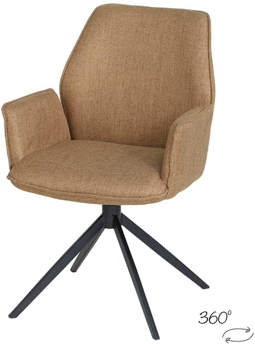 Fauteuil Revi pivotant lotus brass (prix = set de deux) - NW
