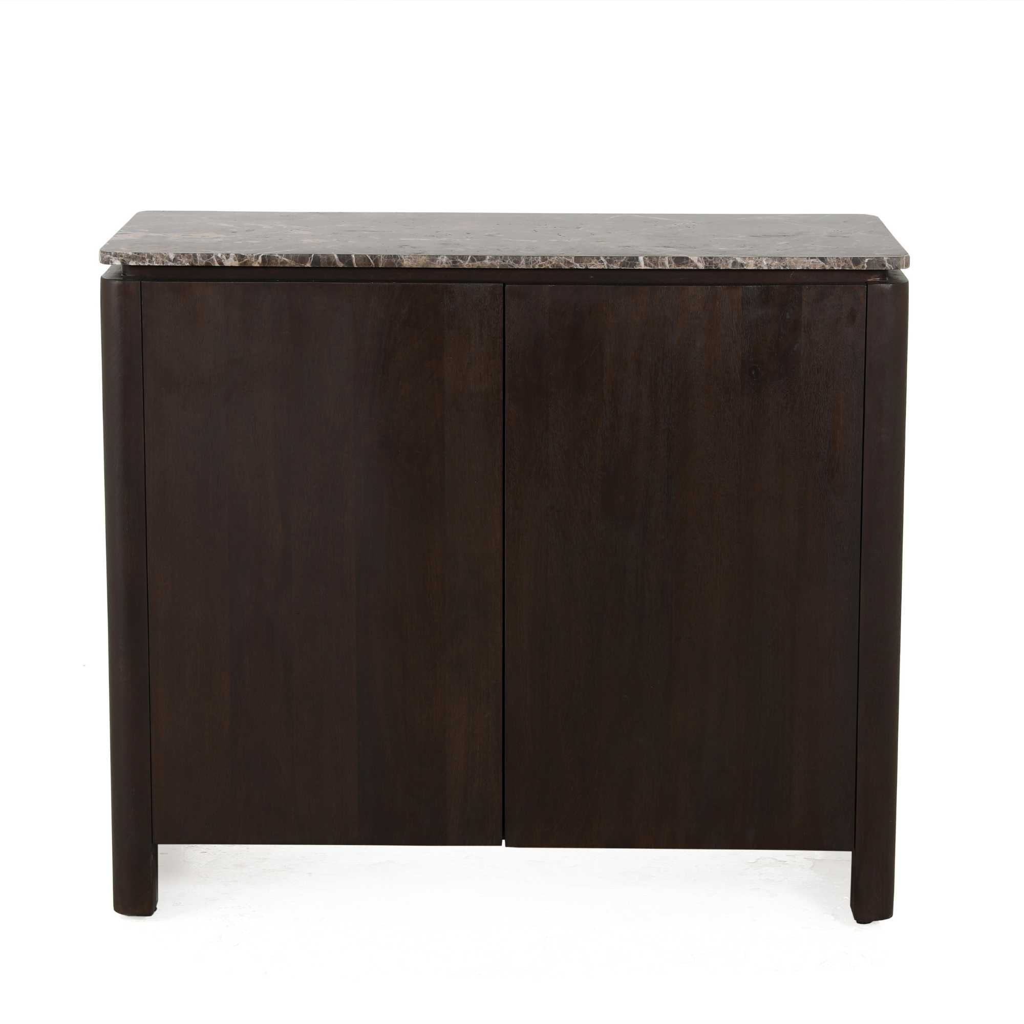 Bovenblad voor dressoir Dallas, bruin marmer, 100 cm - STF