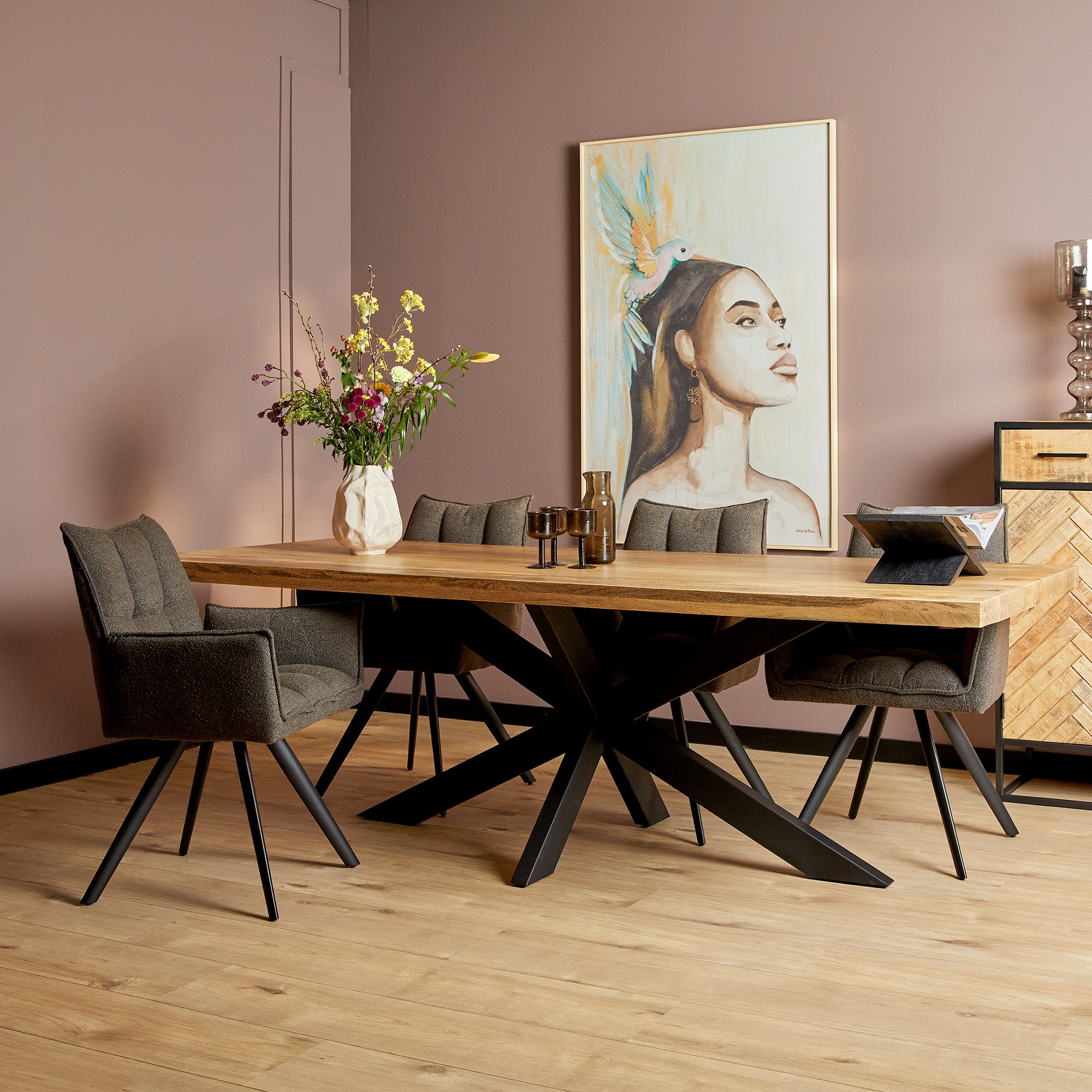 Eettafel Denver | Rechthoekige matrixpoot | 240 cm - STF