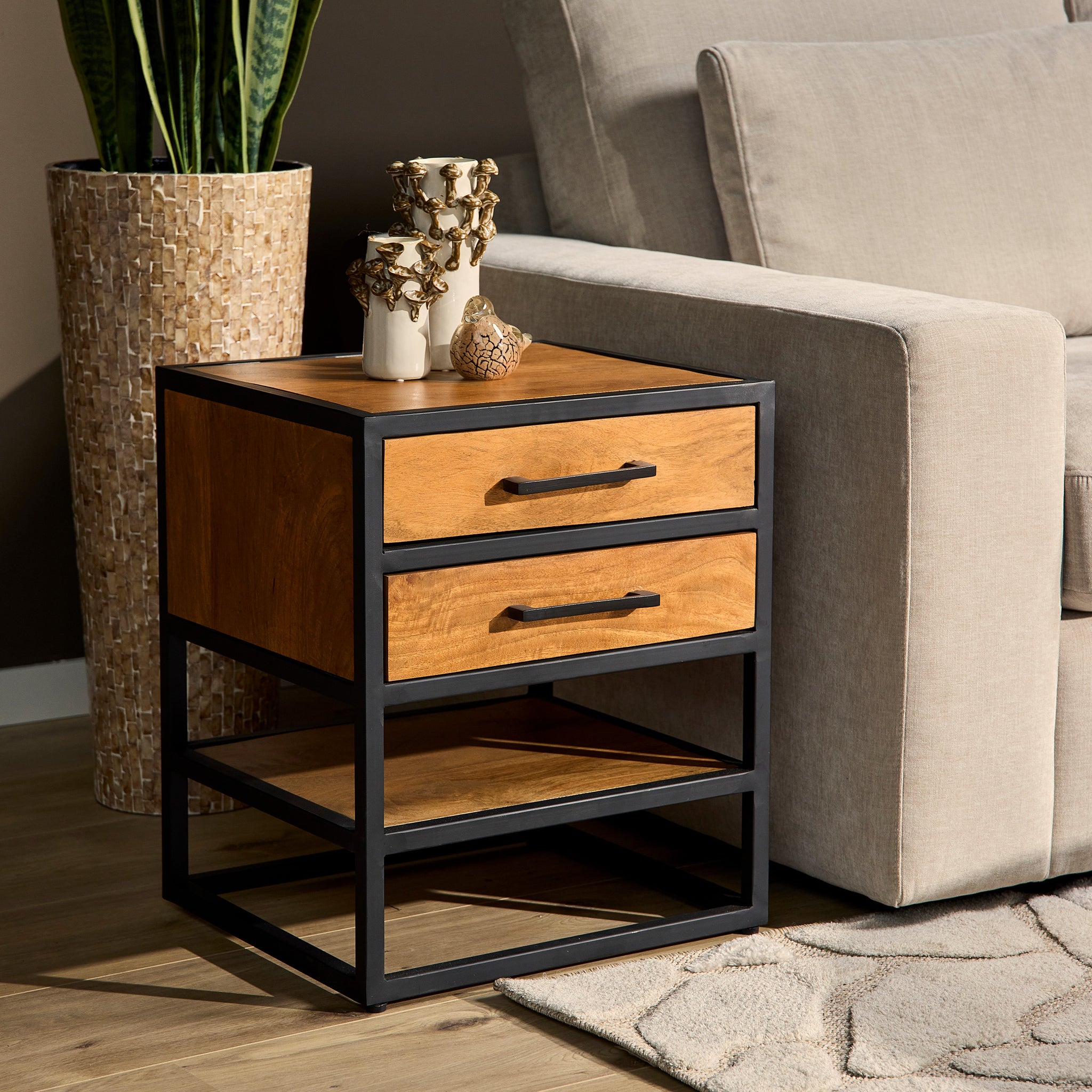 Bijzettafel/nachtkastje Denver | Mangohout - STF