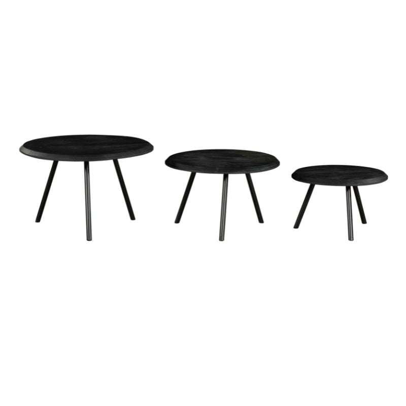 Salontafel Ohio Zwart | set van 3 - STF