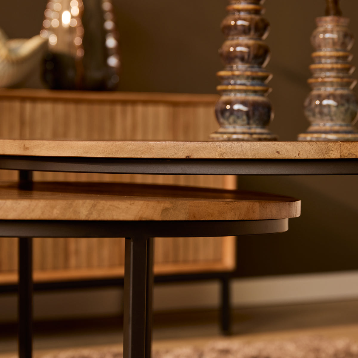 Salontafel Madison Naturel | 70 cm | Set van 2 - STF