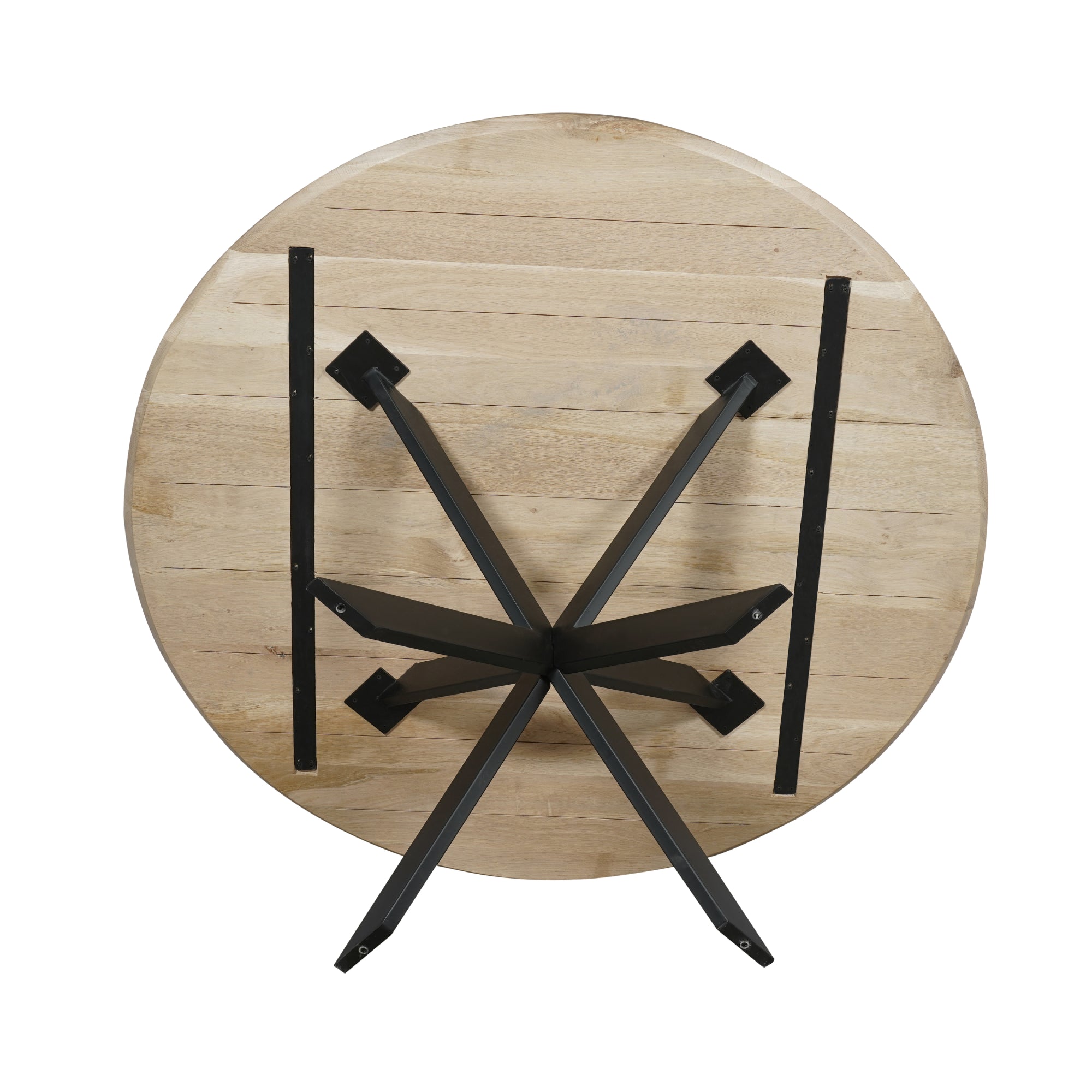 Table de salle à manger en chêne Ferris | Ronde 110 cm | Naturel - STF