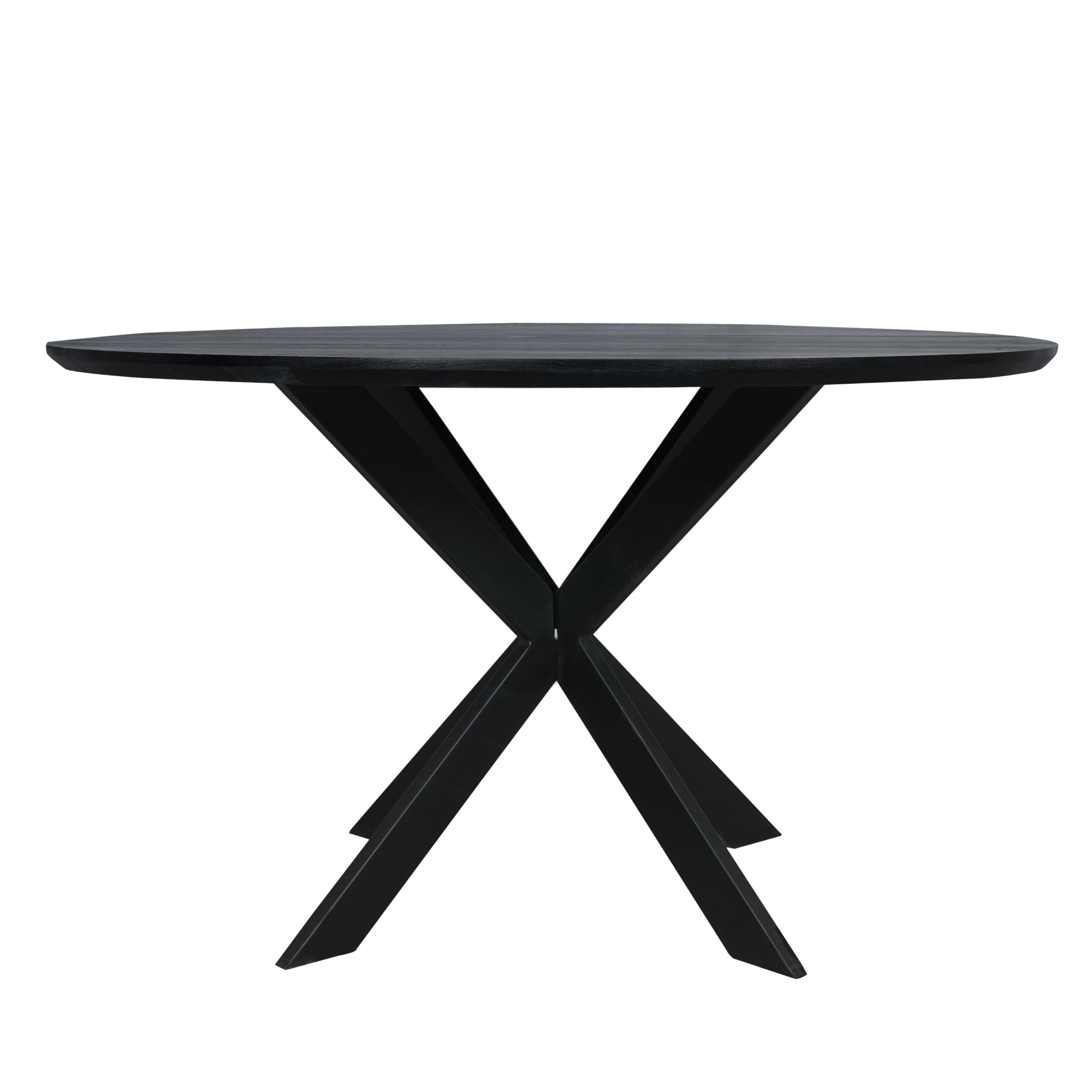 Table de salle à manger ronde Ferris en chêne | Ø130 cm | Noir - STF
