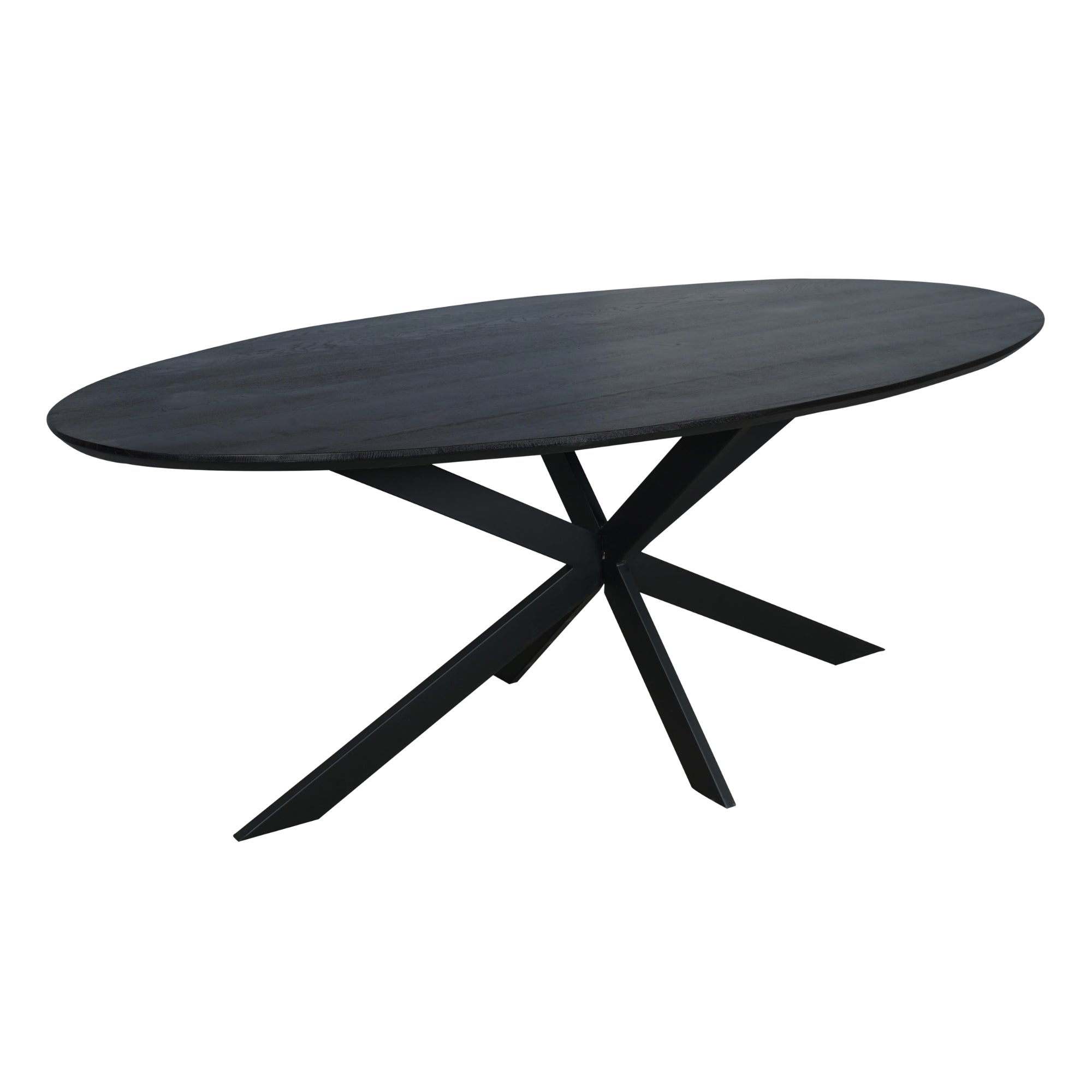 Table à manger en chêne Ferris | Ovale 210 cm | Noir - STF