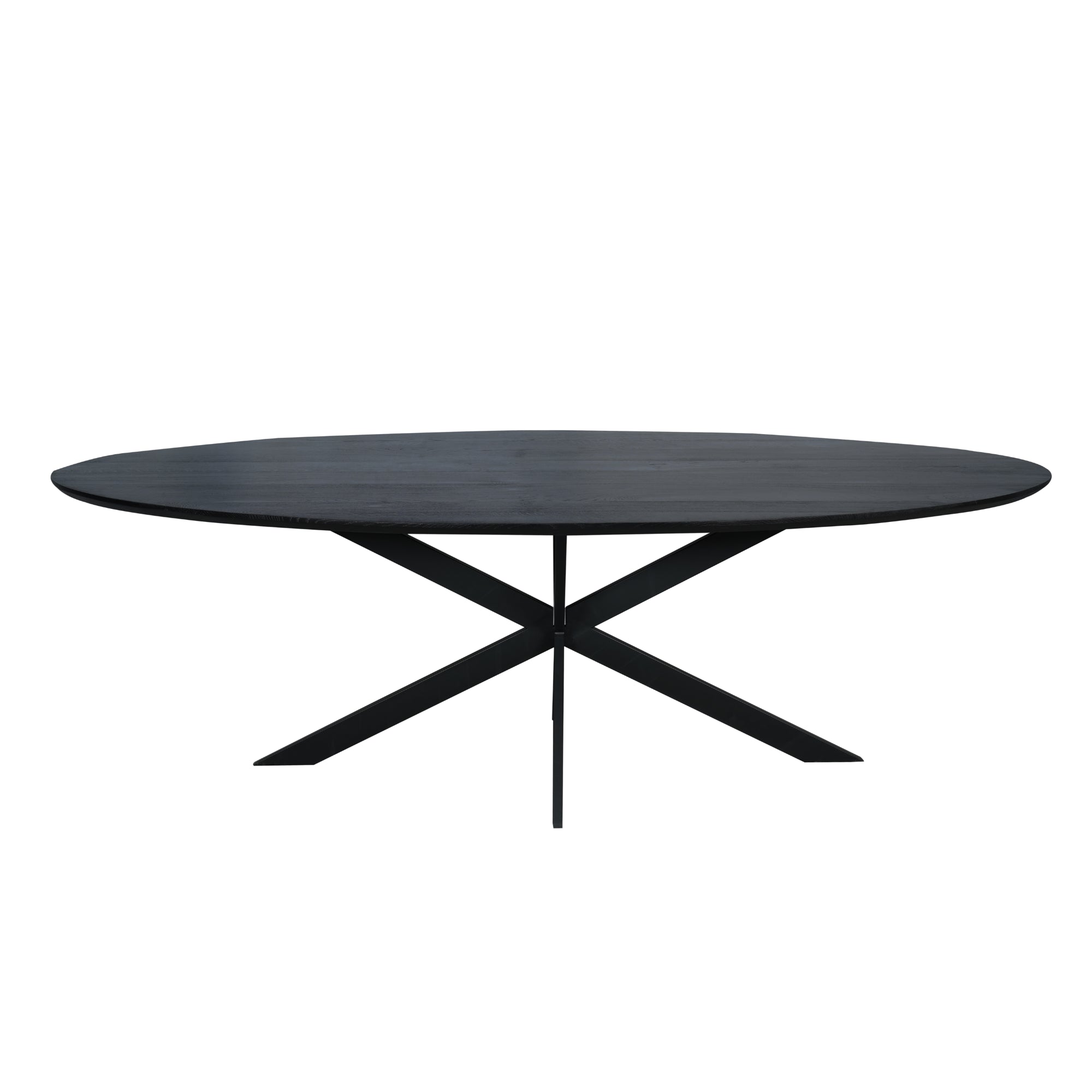 Table à manger en chêne Ferris | Ovale 210 cm | Noir - STF
