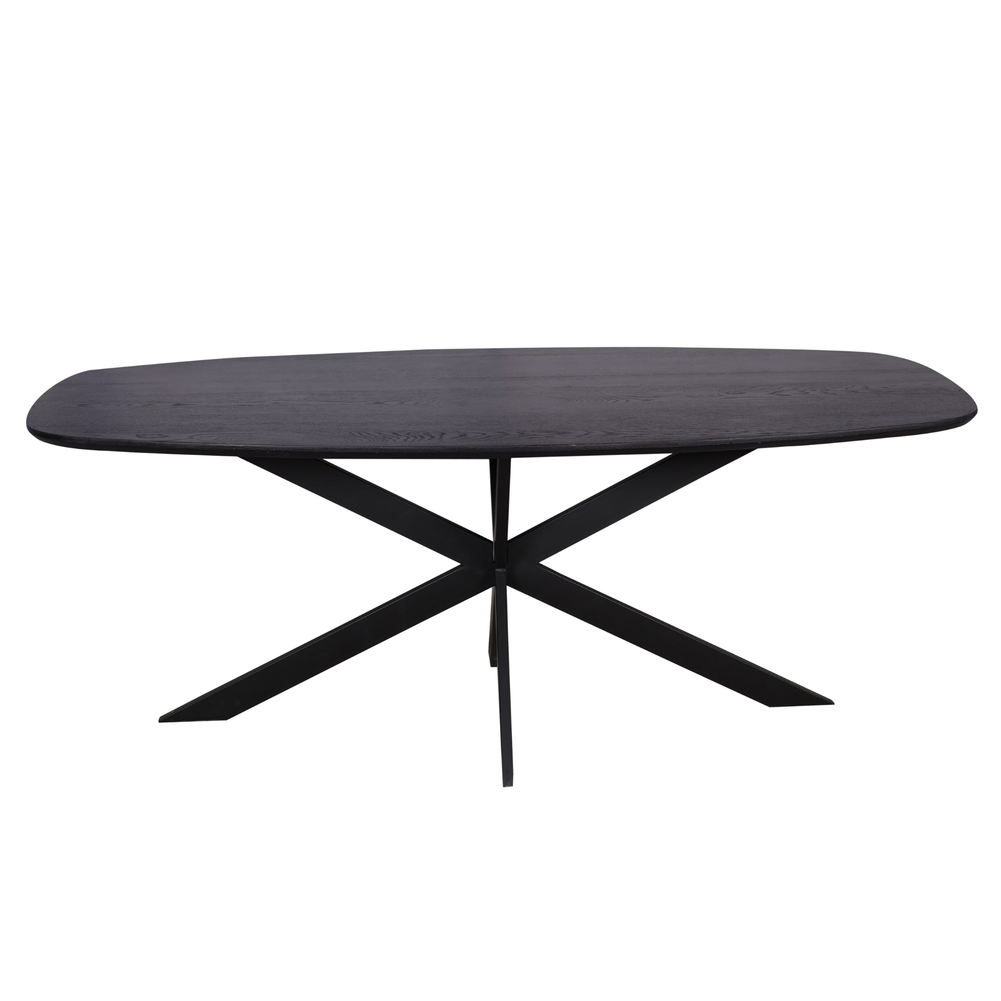 Eiken eettafel Ferris | Deens Ovaal 200 cm | Zwart - STF