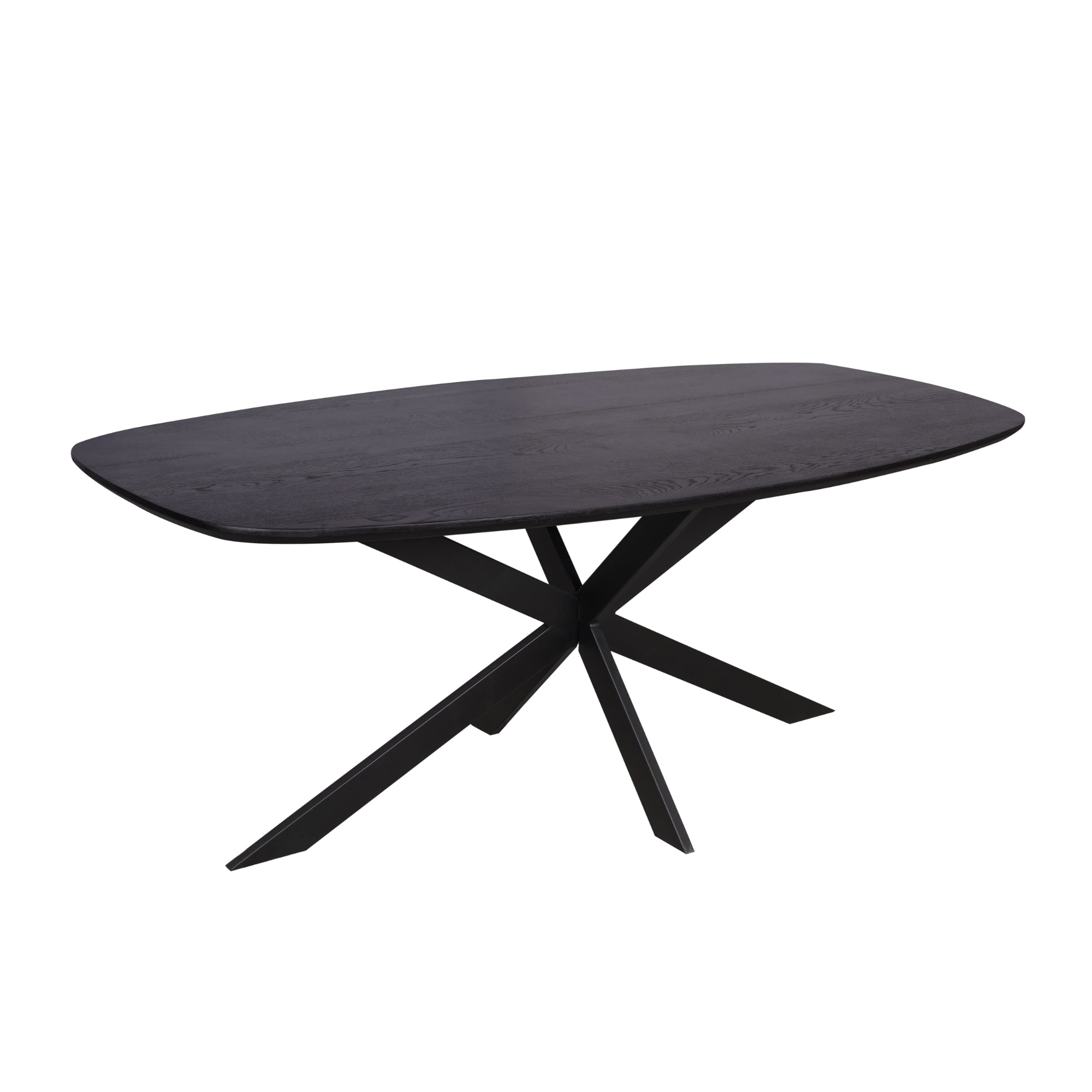 Table à manger en chêne Ferris | Danois ovale 200 cm | Noir - STF