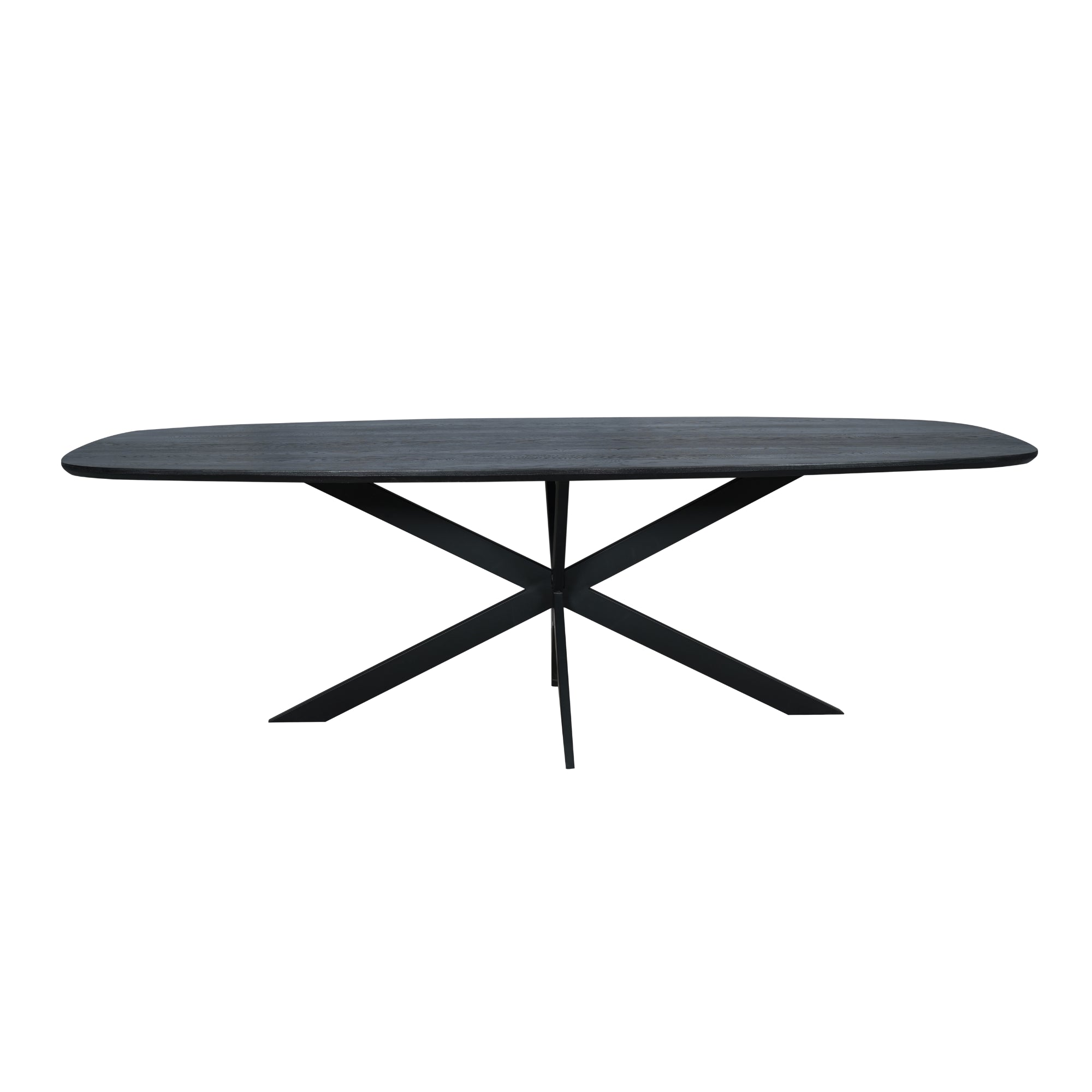 Eiken eettafel Ferris | Deens ovaal 240 cm | Zwart - STF