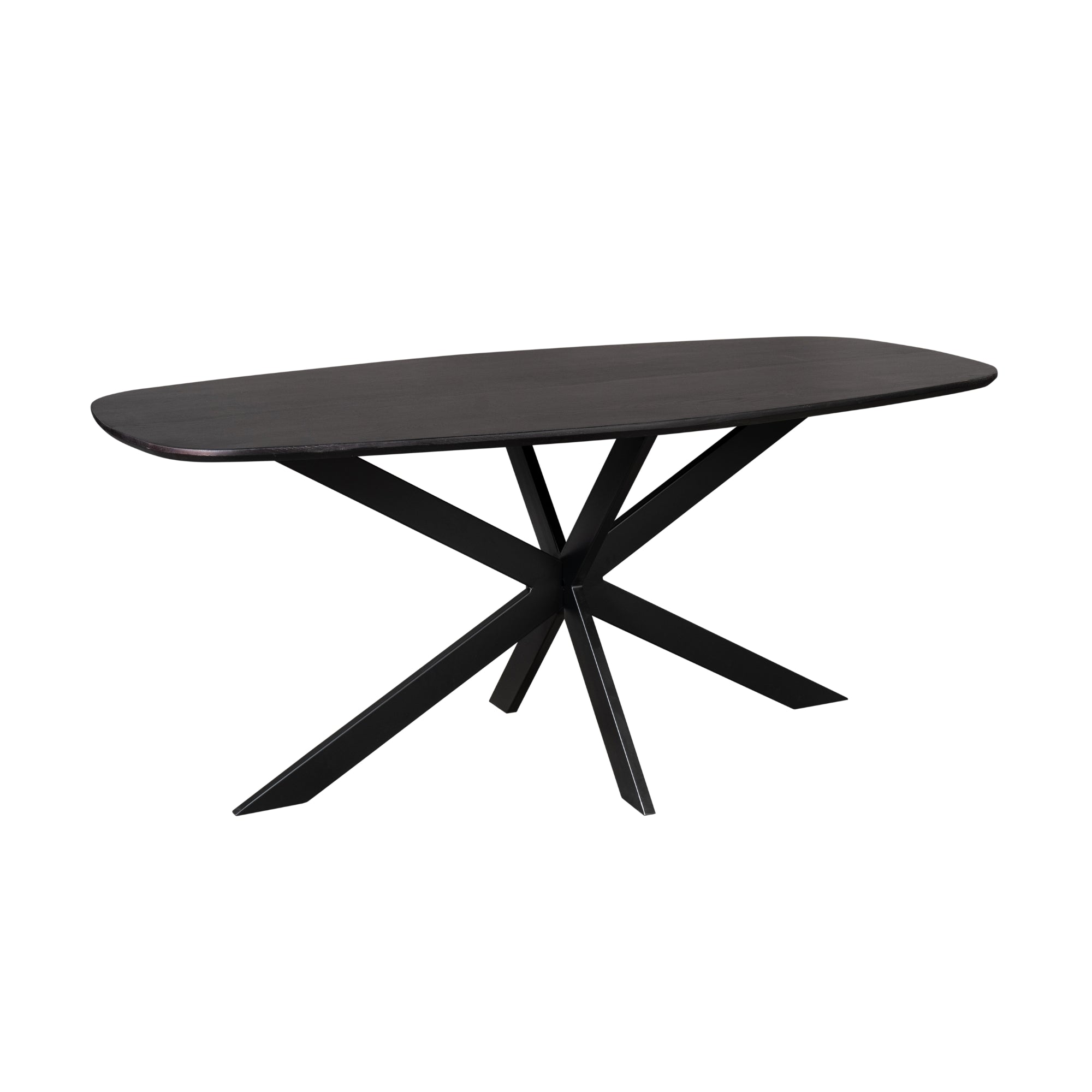 Table de salle à manger en chêne Ferris | ovale danois 180 cm | noir - STF
