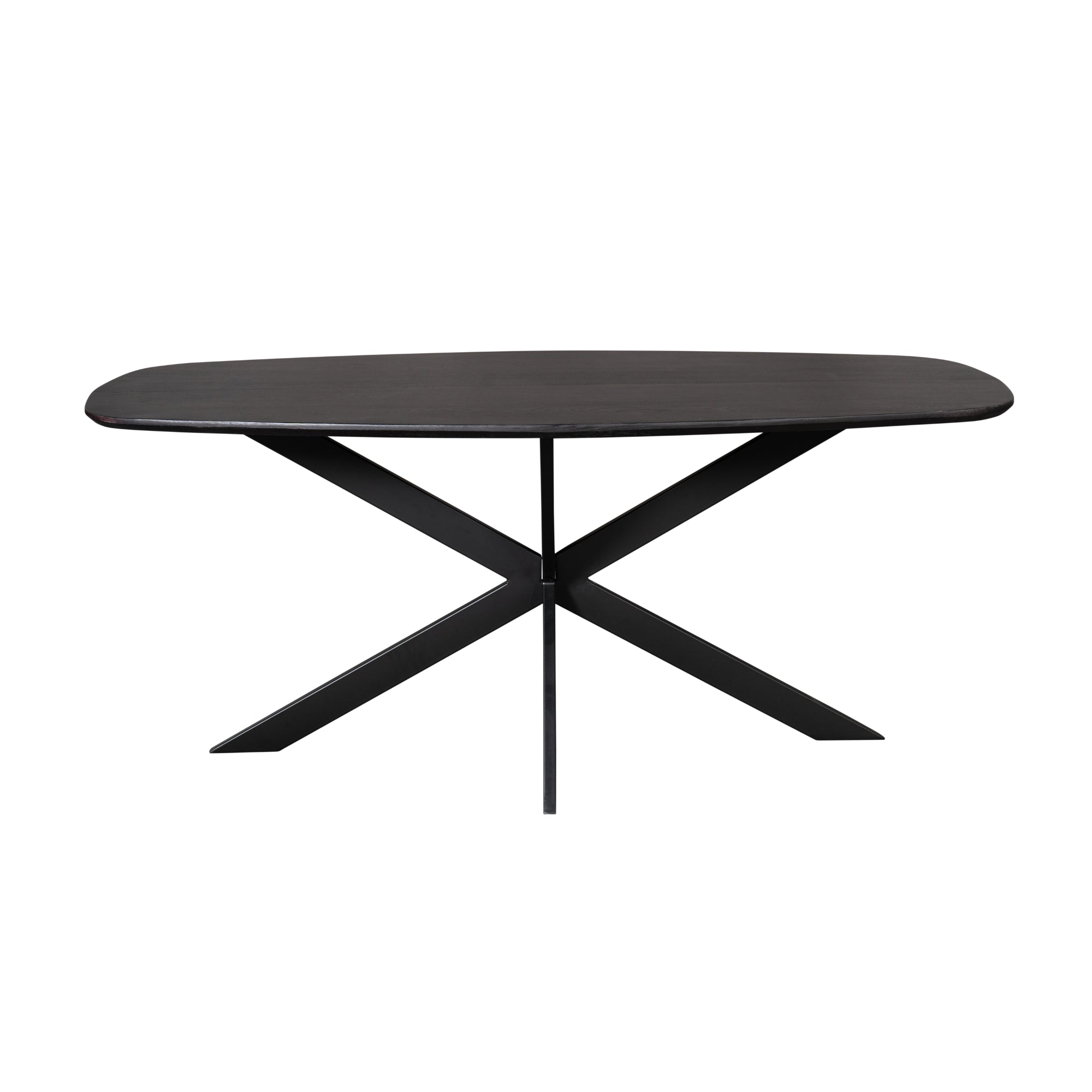 Table de salle à manger en chêne Ferris | ovale danois 180 cm | noir - STF