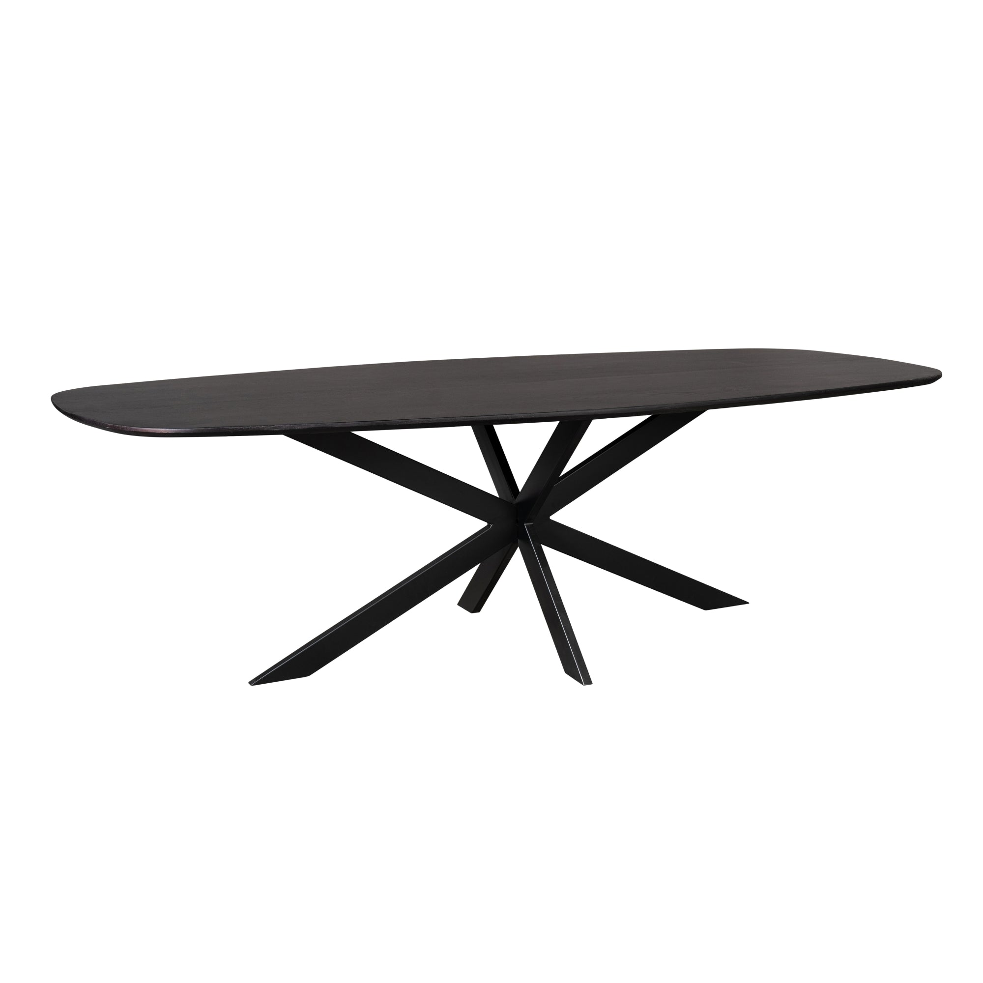 Eiken eettafel Ferris | Deens ovaal 280 cm | Zwart - STF