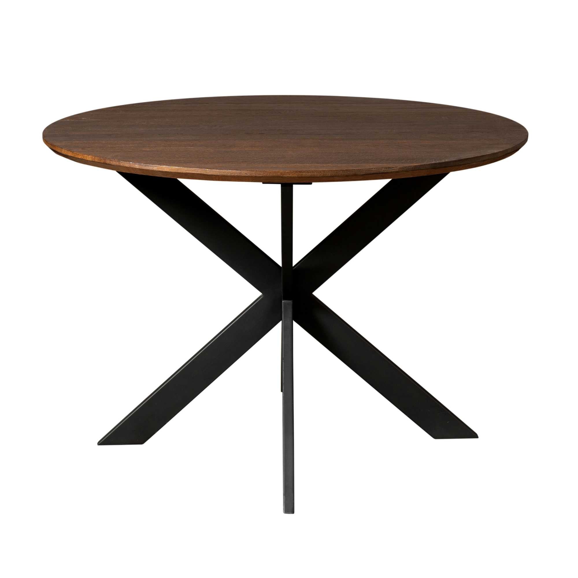 Eiken eettafel Ferris | Rond 130 cm | Bruin - STF