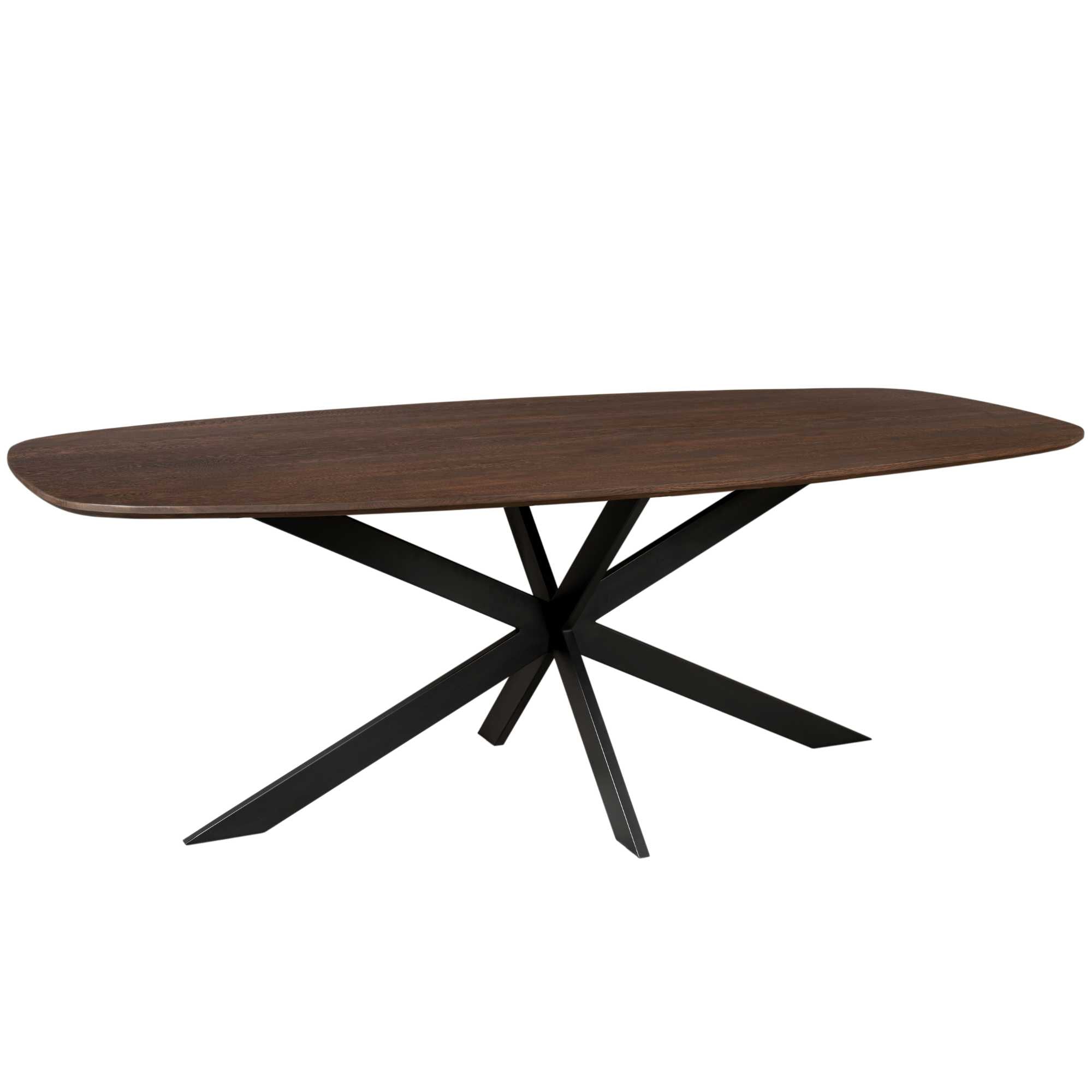 Eiken eettafel Ferris | Deens Ovaal 200 cm | Bruin - STF