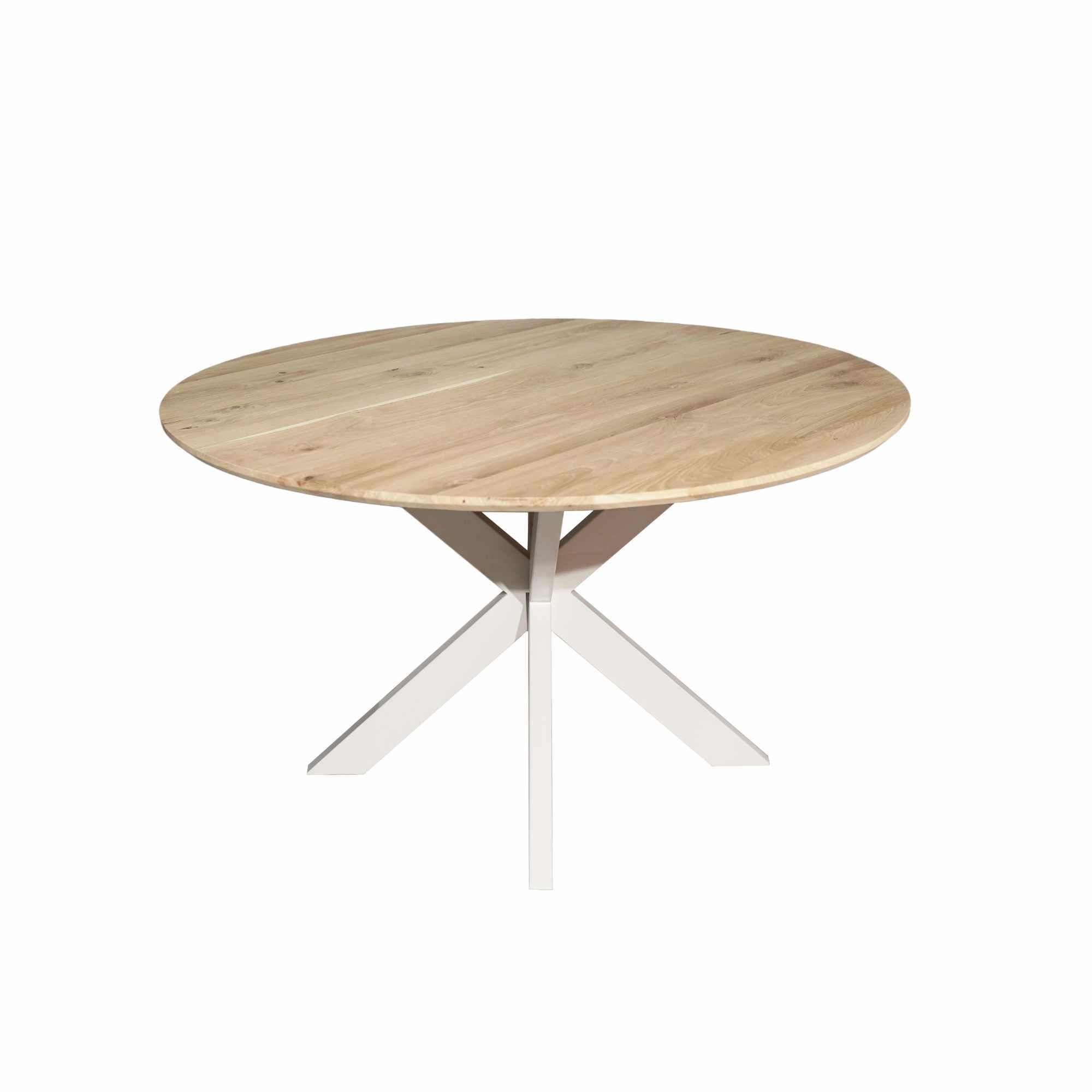 Eiken eettafel Ferris | Rond 150 cm | Naturel | Poot Zand - STF