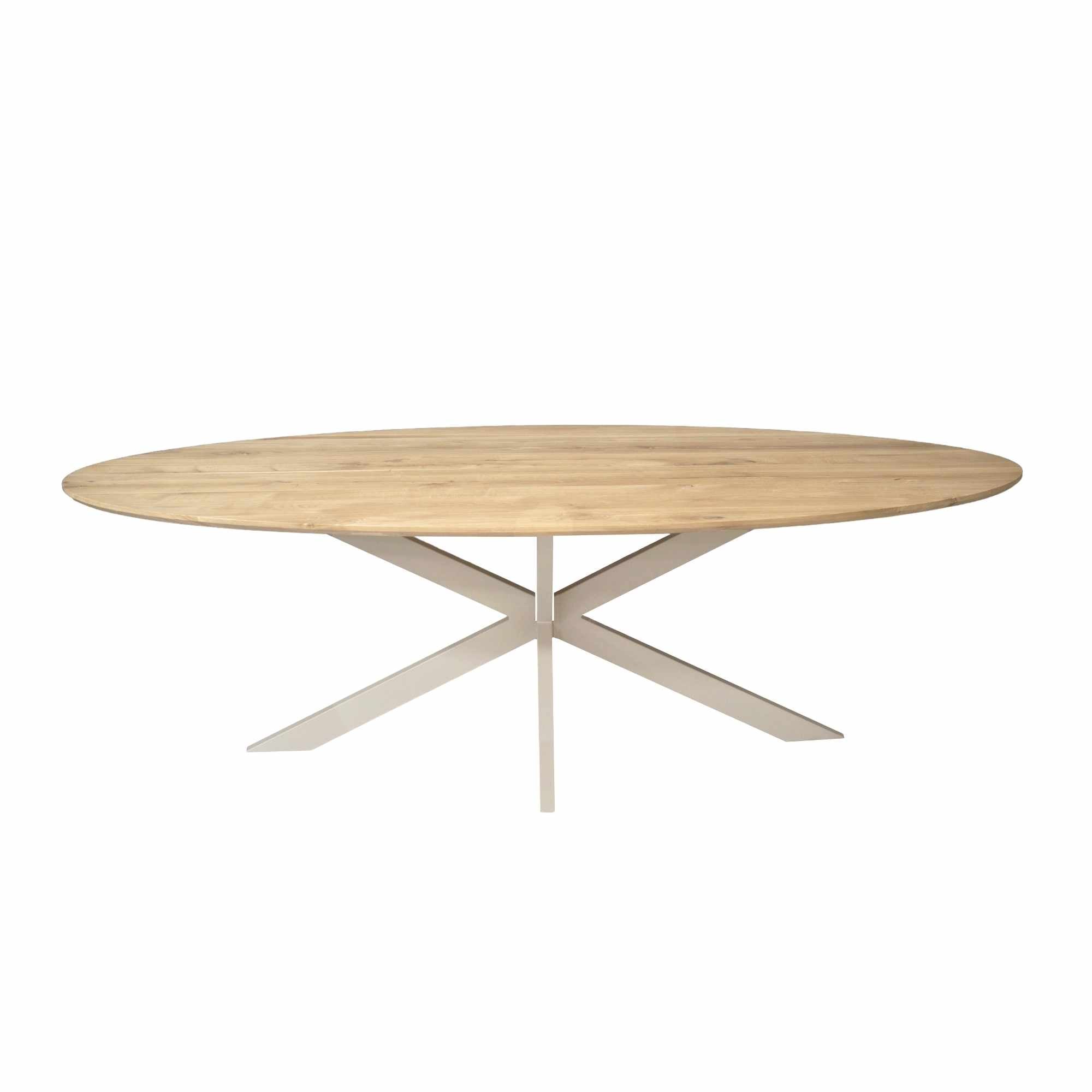 Eiken eettafel Ferris | Ovaal 240 cm | Naturel | Poot zand - STF