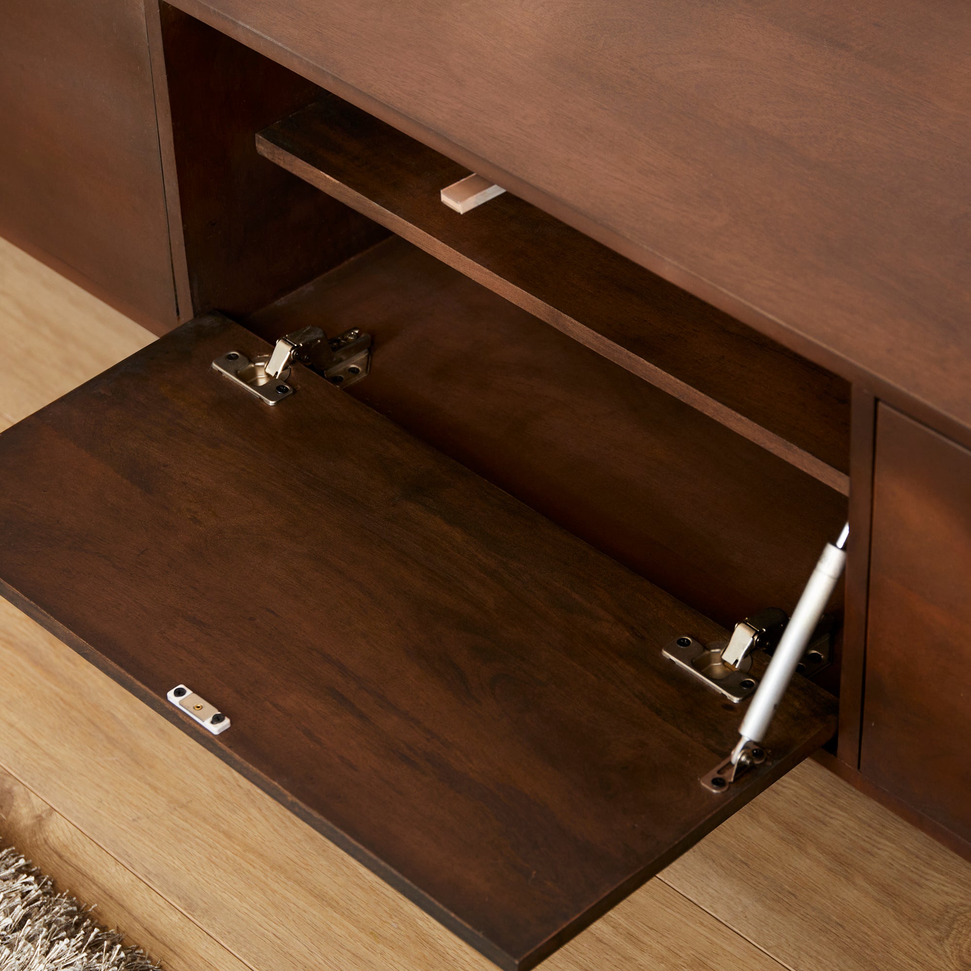 Zwevend tv-meubel Vision Walnut 120 - STF