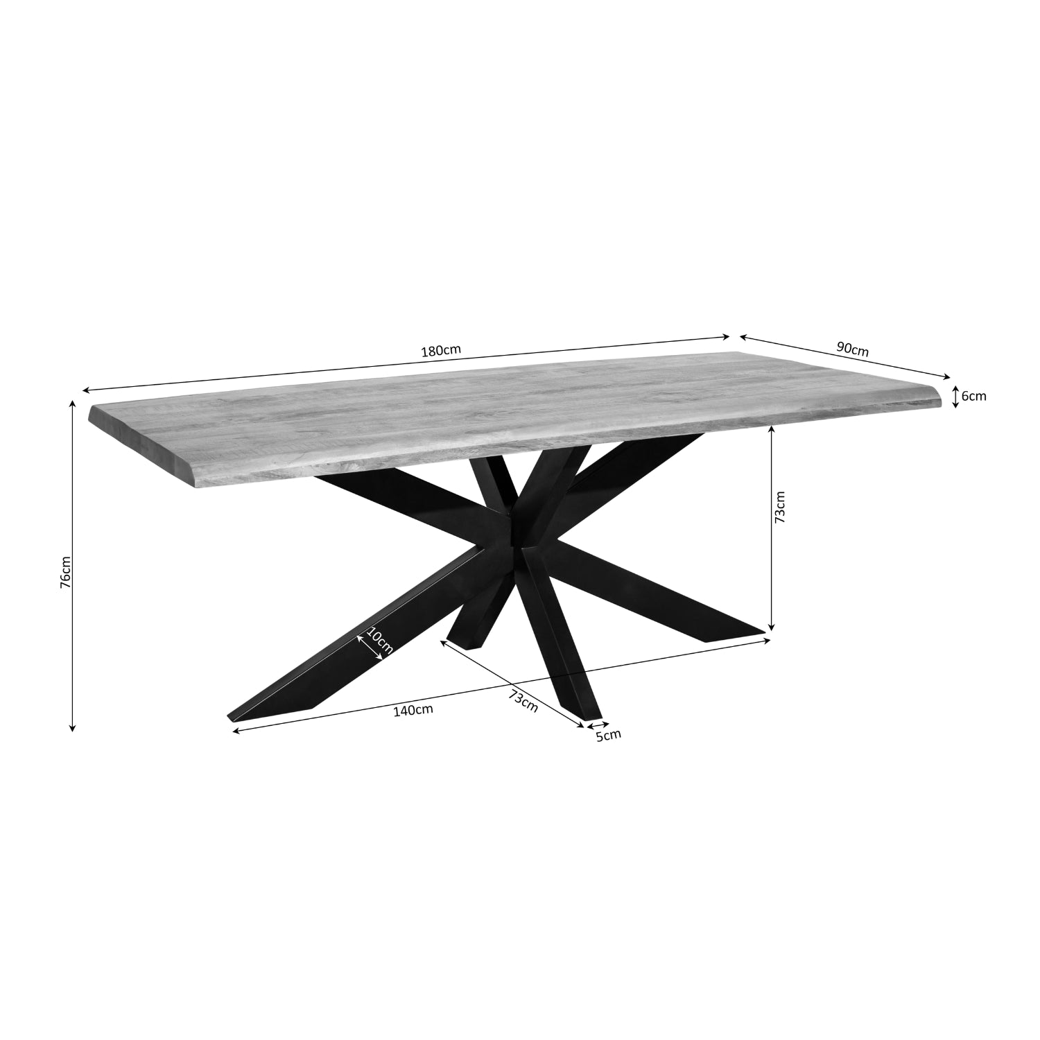 Boomstamtafel Denver | 180 cm - STF