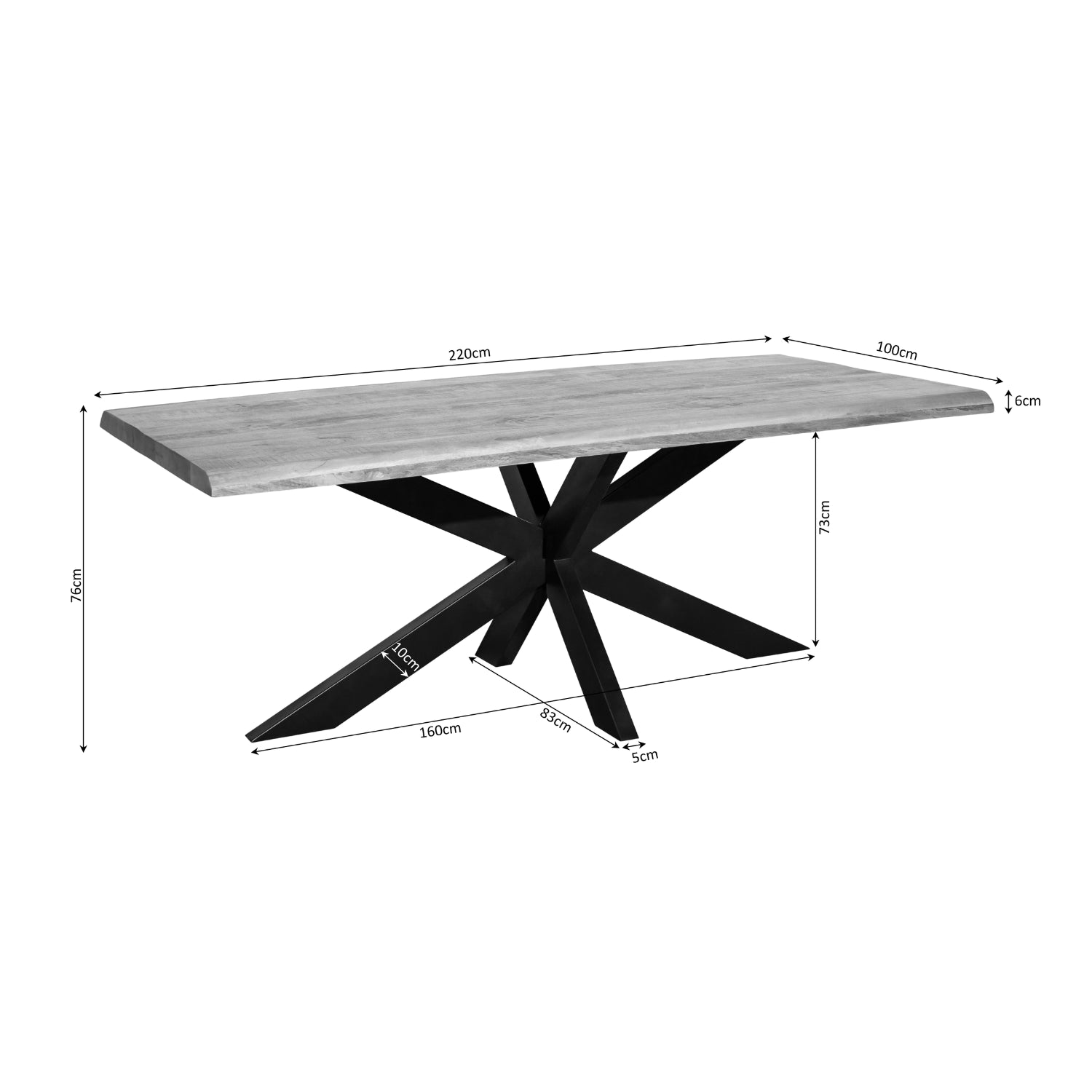 Boomstamtafel Denver | 220 cm - STF