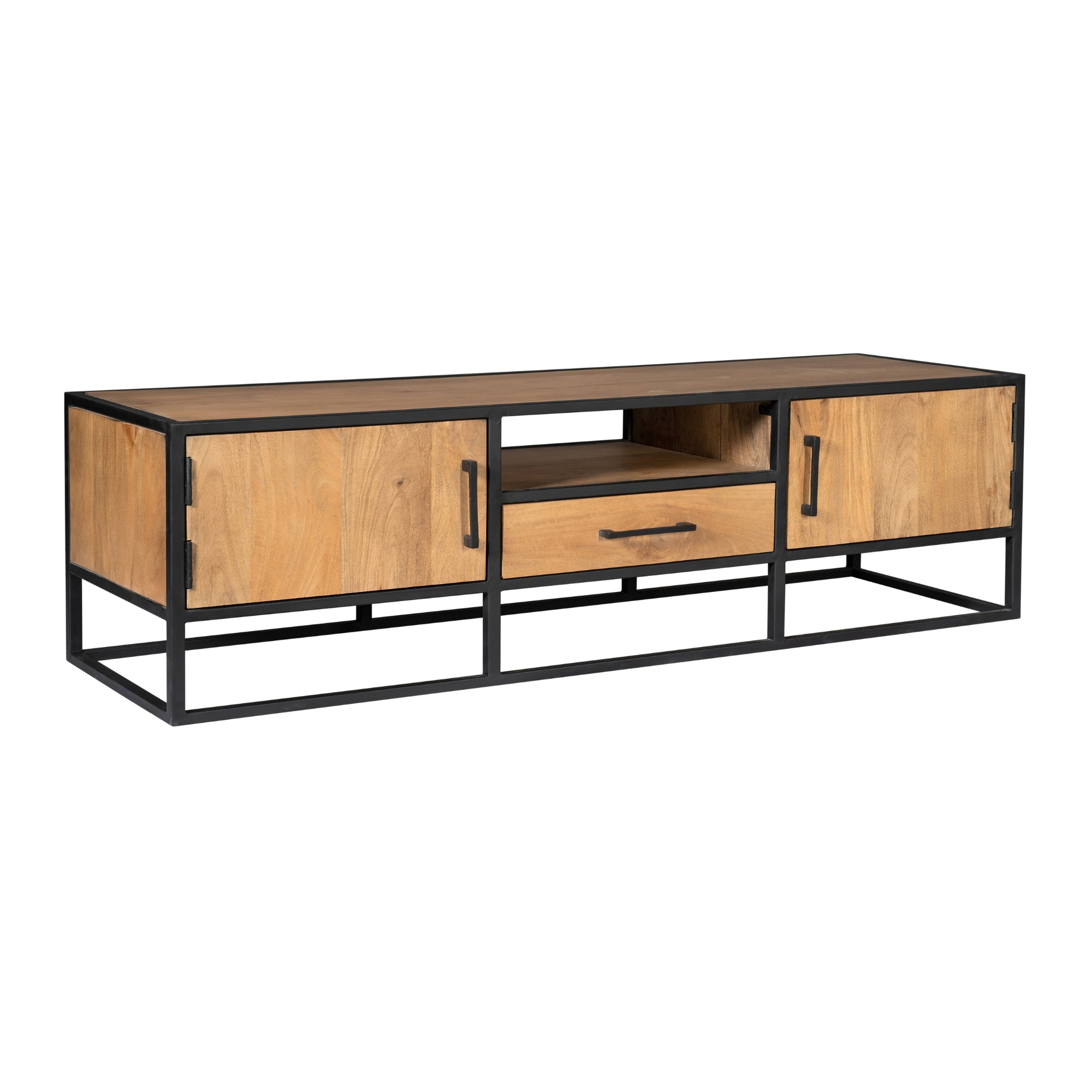 Tv-meubel Denver | Mangohout en staal | 180 cm - STF