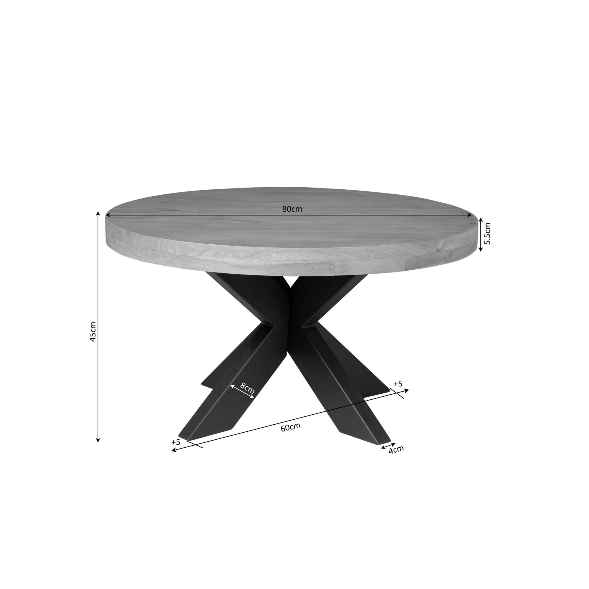 Salontafel Denver | 80 cm | Rond - STF